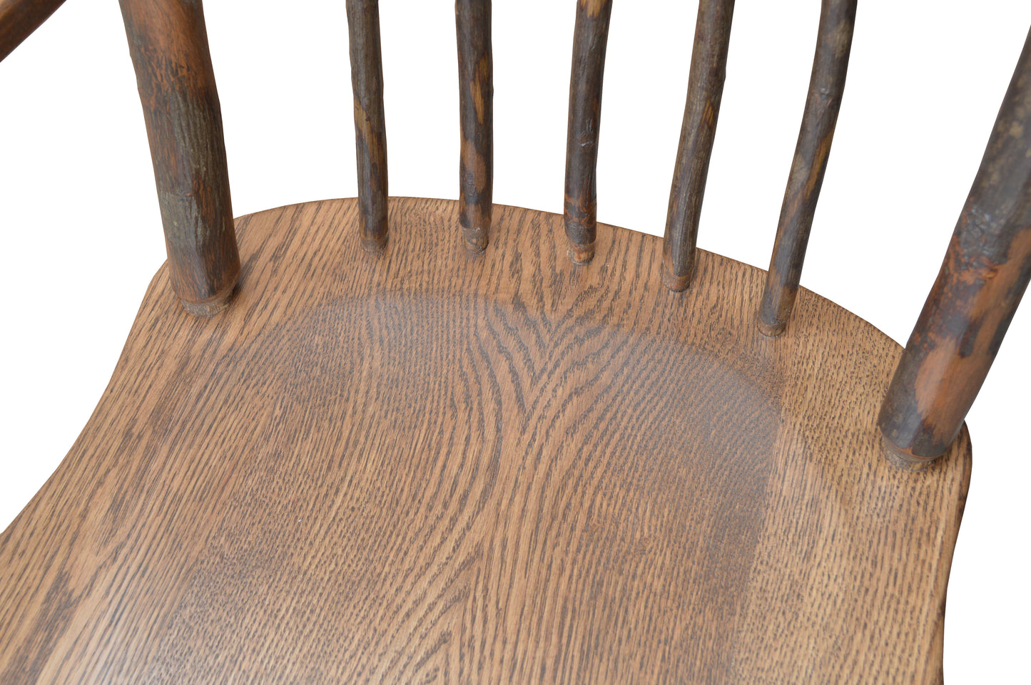 A&L Furniture Co. Timberlux Rustic Hickory Panel Back Dining Chair With Arms - LEAD TIME TO SHIP 10 BUSINESS DAYS
