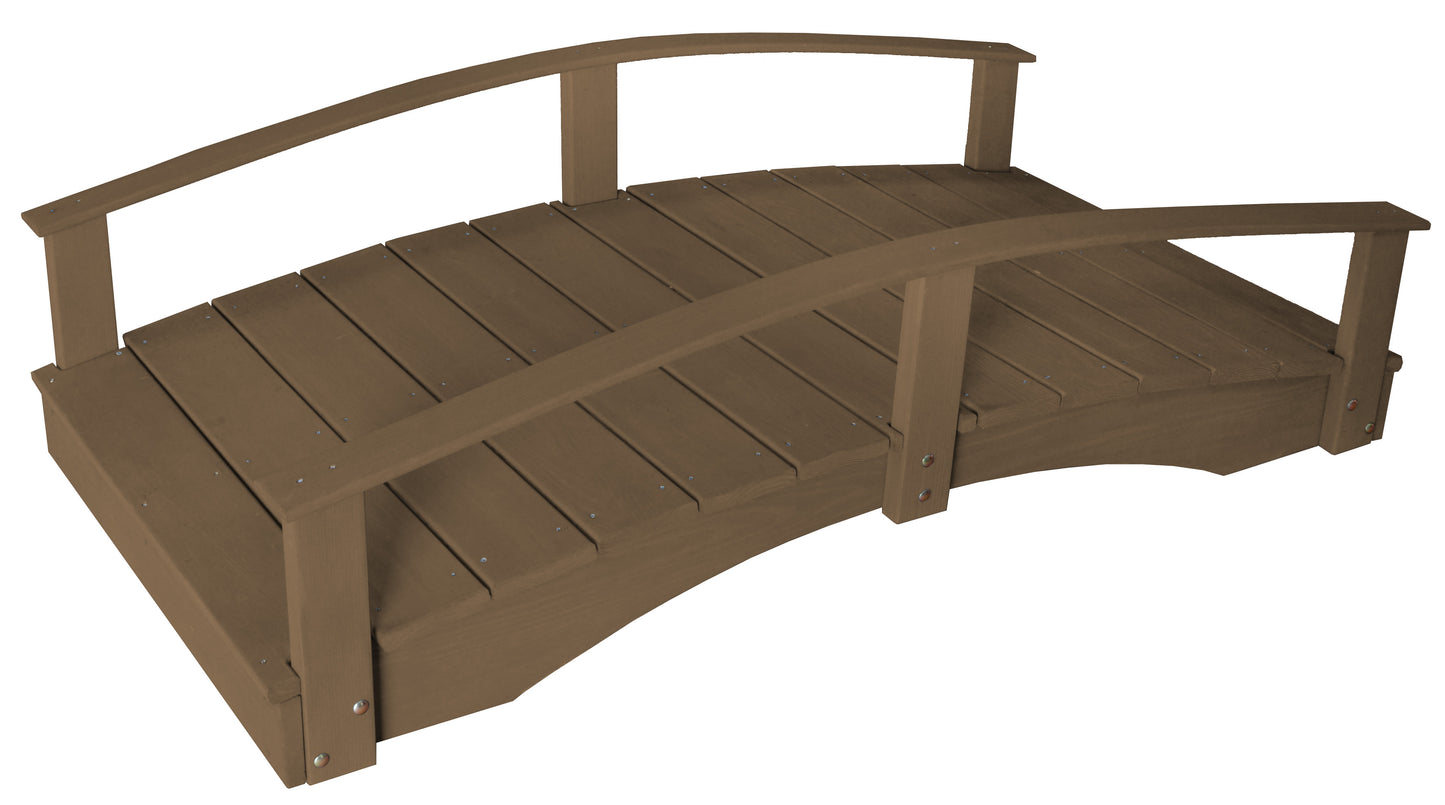 Backyard Crafts Pressure Treated Pine 3'  x  6' Oriental Garden Bridge - LEAD TIME TO SHIP 10 BUSINESS DAYS