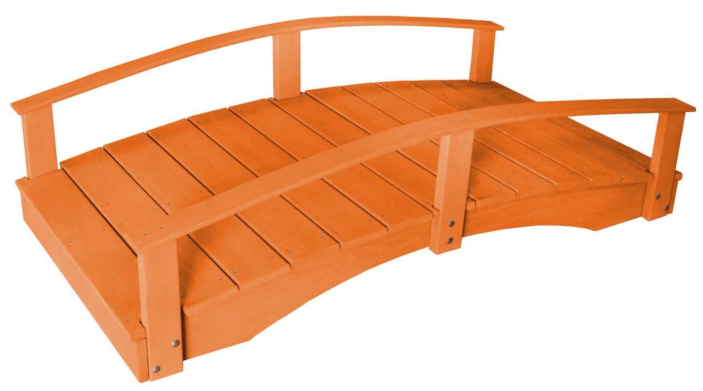 Backyard Crafts Pressure Treated Pine 3'  x  6' Oriental Garden Bridge - LEAD TIME TO SHIP 10 BUSINESS DAYS