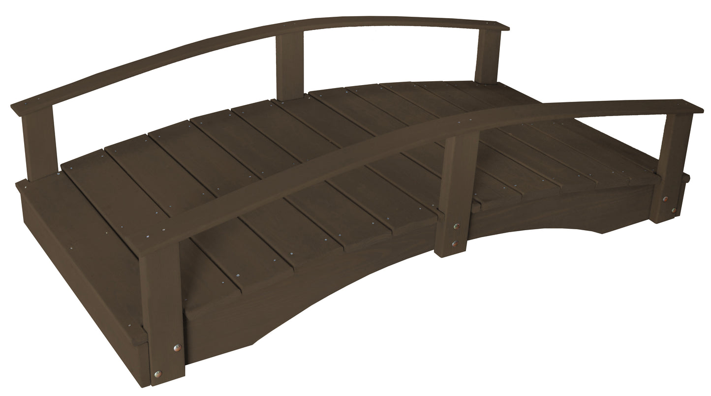 Backyard Crafts Pressure Treated Pine 3'  x  6' Oriental Garden Bridge - LEAD TIME TO SHIP 10 BUSINESS DAYS