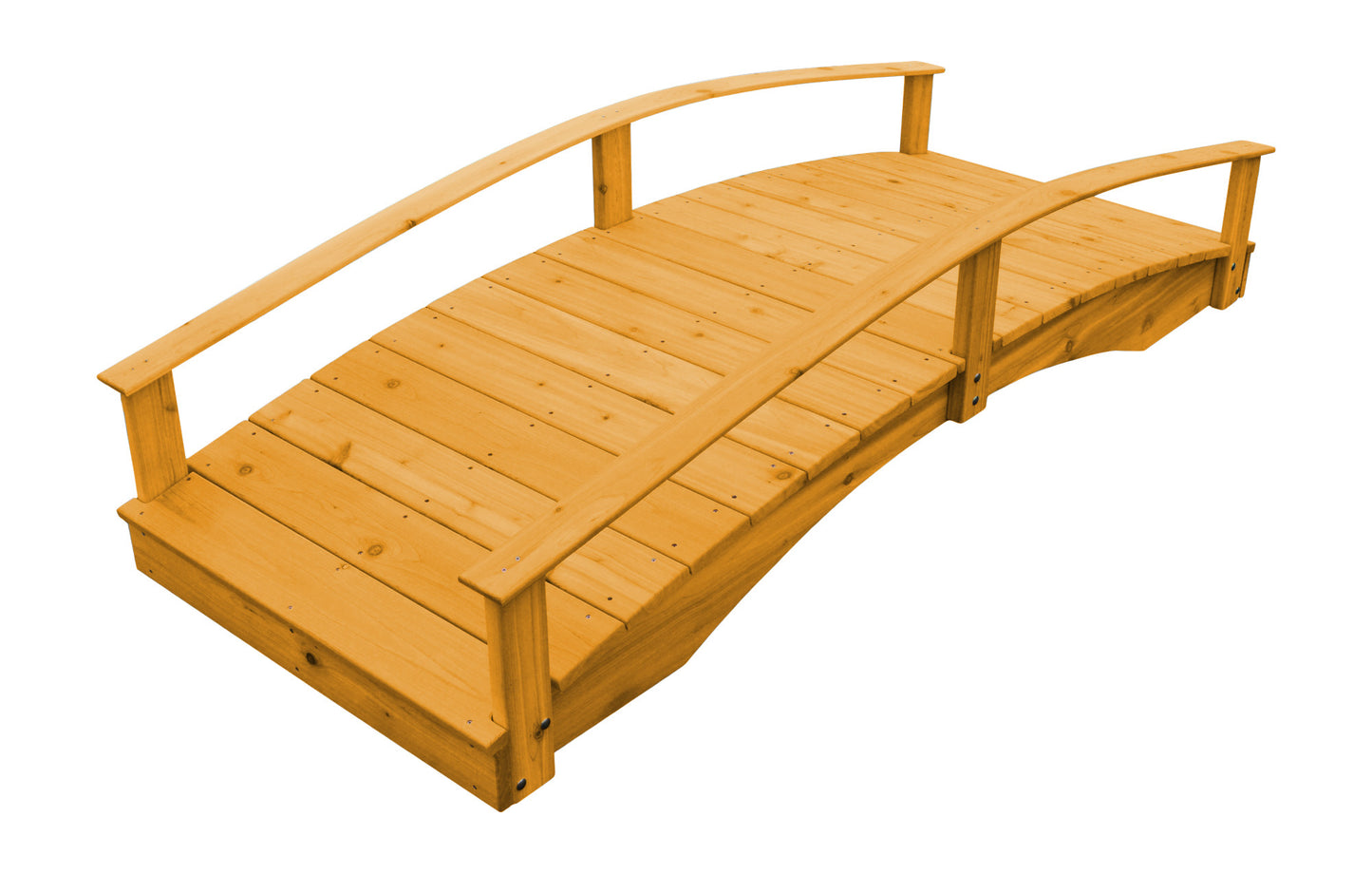 A&L Furniture Co. Western Red Cedar 3' x 10' Oriental Garden Bridge - LEAD TIME TO SHIP 2 WEEKS