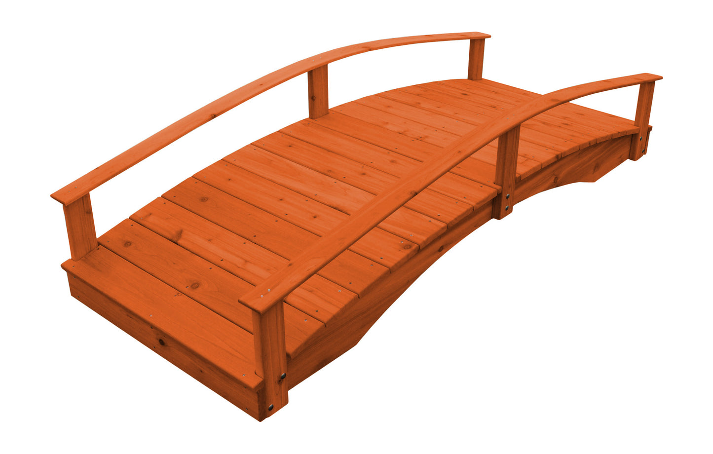 A&L Furniture Co. Western Red Cedar 3' x 10' Oriental Garden Bridge - LEAD TIME TO SHIP 2 WEEKS