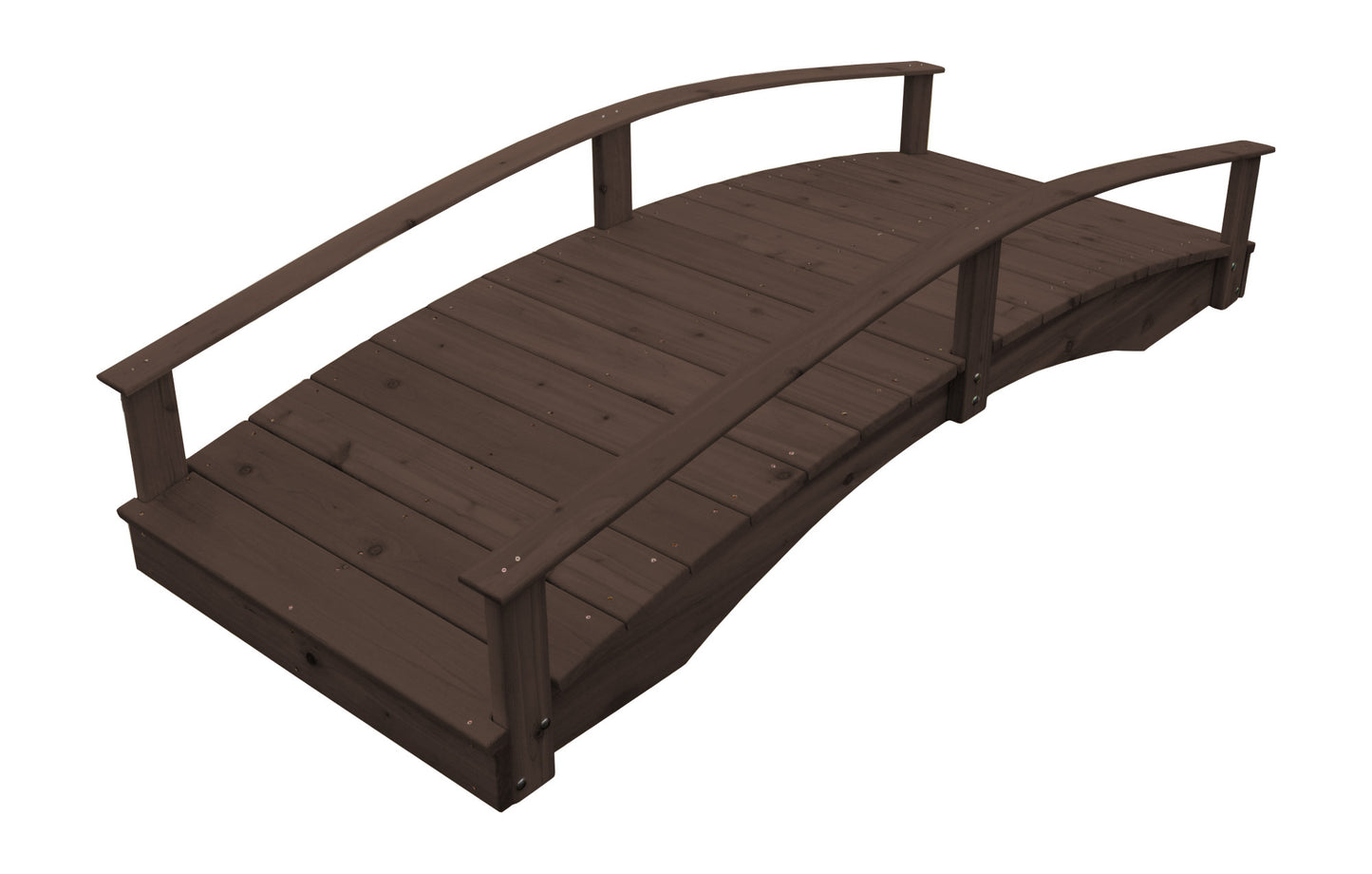 A&L Furniture Co. Western Red Cedar 3' x 10' Oriental Garden Bridge - LEAD TIME TO SHIP 2 WEEKS