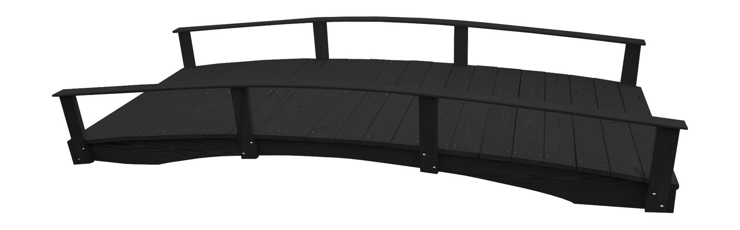Backyard Crafts Pressure Treated Pine 4'  x  12' Oriental Garden Bridge - LEAD TIME TO SHIP 10 BUSINESS DAYS