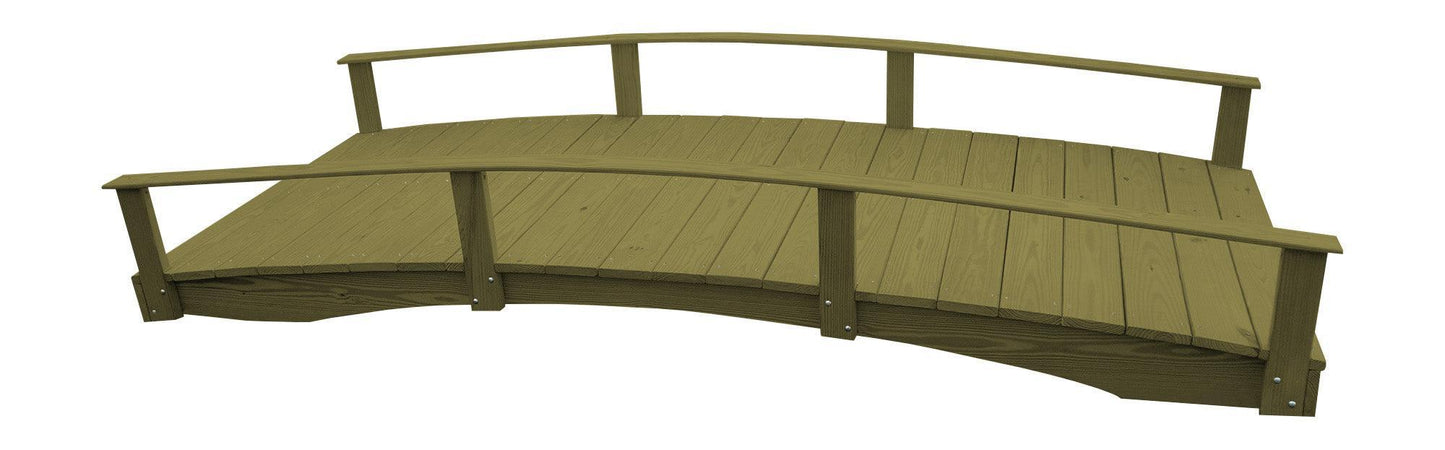Backyard Crafts Pressure Treated Pine 4'  x  12' Oriental Garden Bridge - LEAD TIME TO SHIP 10 BUSINESS DAYS