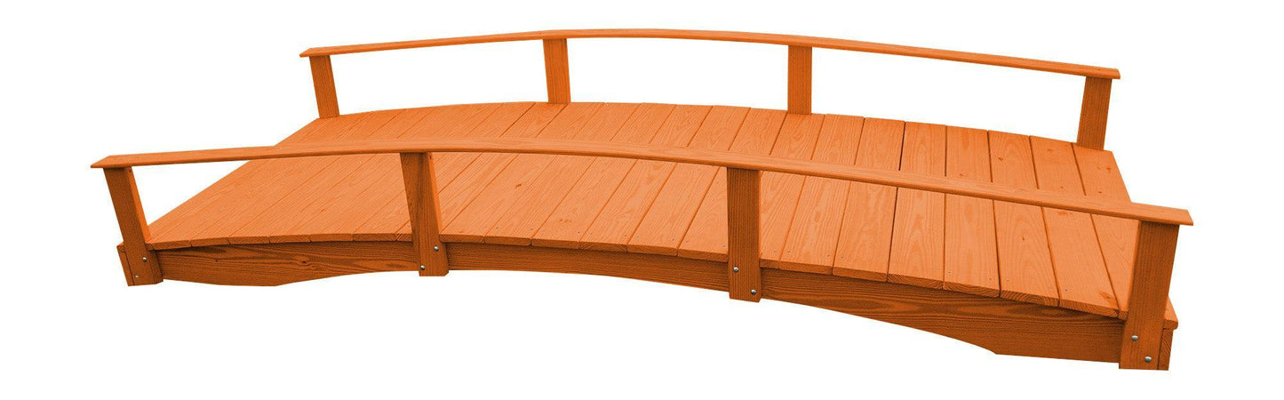 Backyard Crafts Pressure Treated Pine 4'  x  12' Oriental Garden Bridge - LEAD TIME TO SHIP 10 BUSINESS DAYS