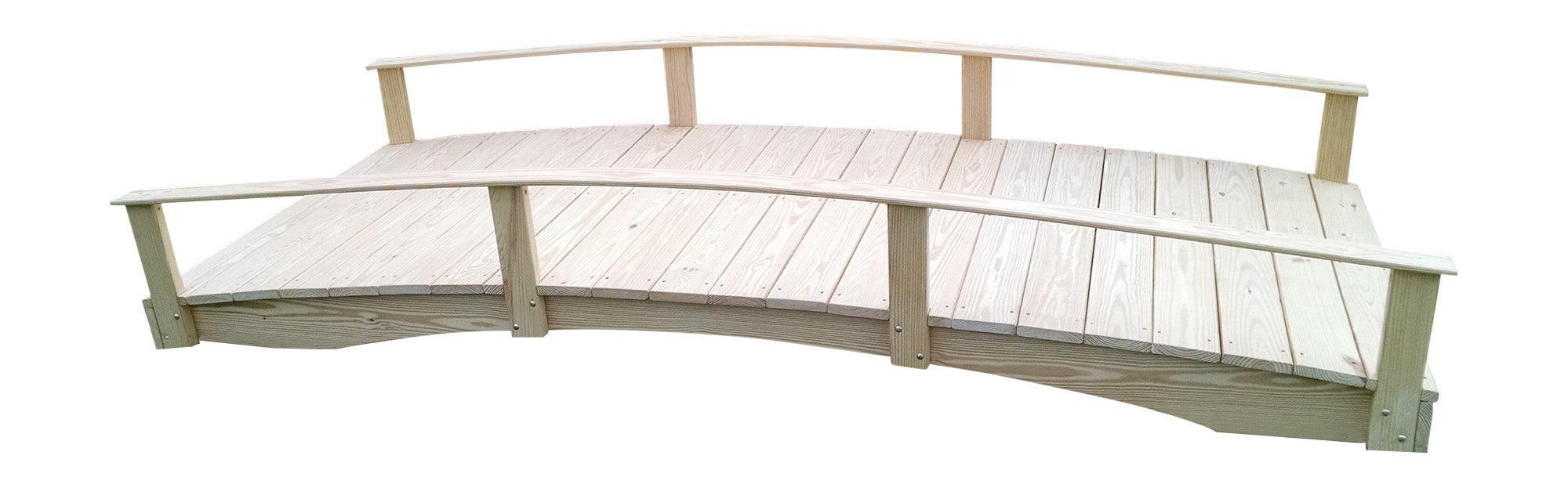 Pressure Treated 4' x 8' Oriental Garden Bridge | Backyard Crafts ...