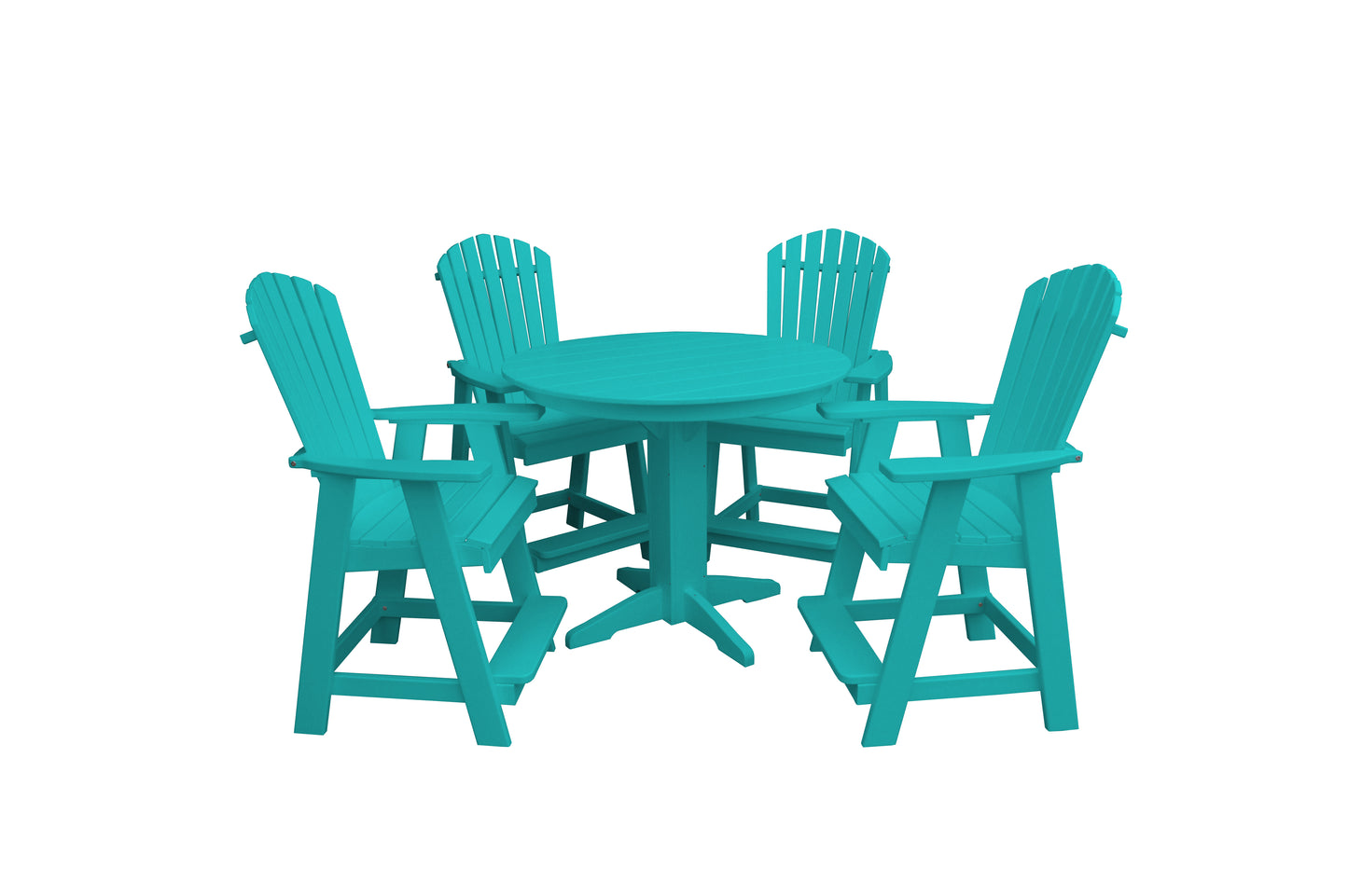 Bryton Park Poly Furniture Recycled Plastic 5 Piece Balcony Table Set  (Counter Height) - LEAD TIME TO SHIP 10 BUSINESS DAYS