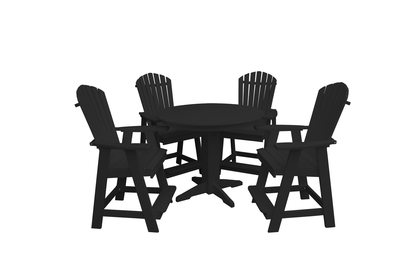 Bryton Park Poly Furniture Recycled Plastic 5 Piece Balcony Table Set  (Counter Height) - LEAD TIME TO SHIP 10 BUSINESS DAYS