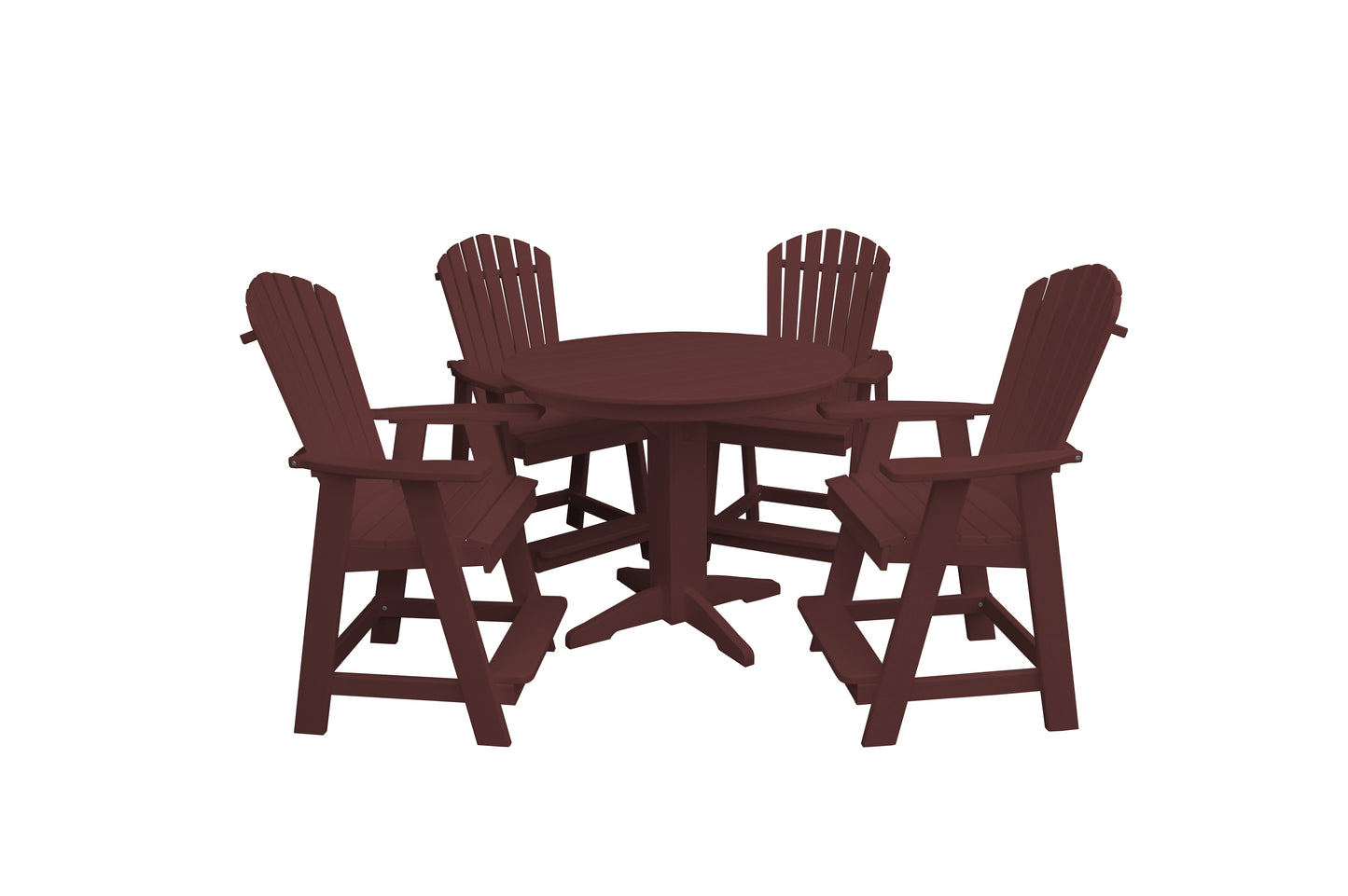 Bryton Park Poly Furniture Recycled Plastic 5 Piece Balcony Table Set  (Counter Height) - LEAD TIME TO SHIP 10 BUSINESS DAYS