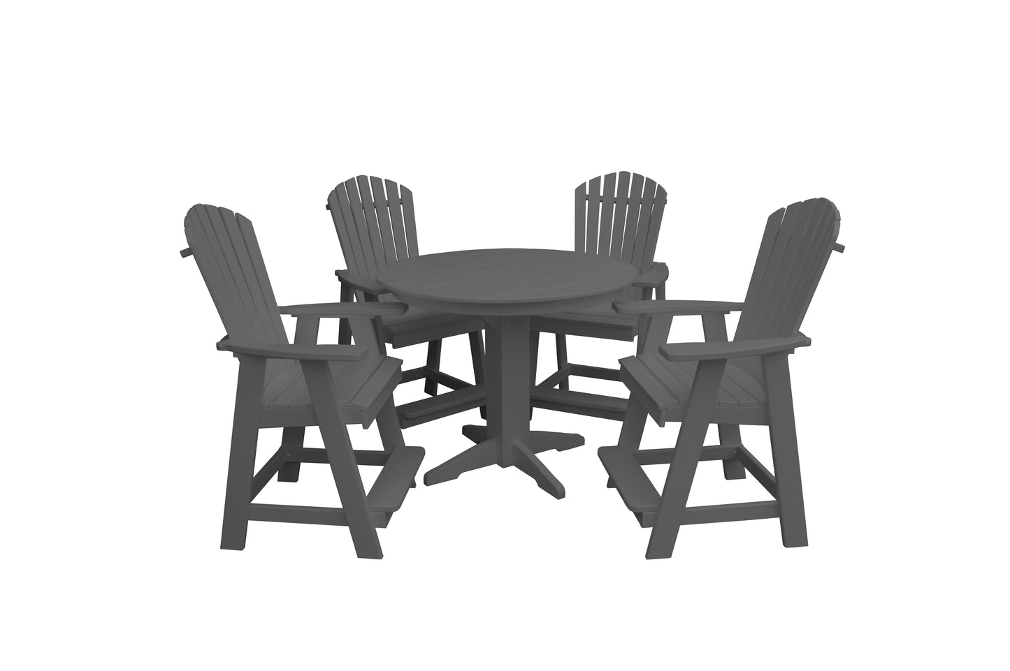 Bryton Park Poly Furniture Recycled Plastic 5 Piece Balcony Table Set  (Counter Height) - LEAD TIME TO SHIP 10 BUSINESS DAYS