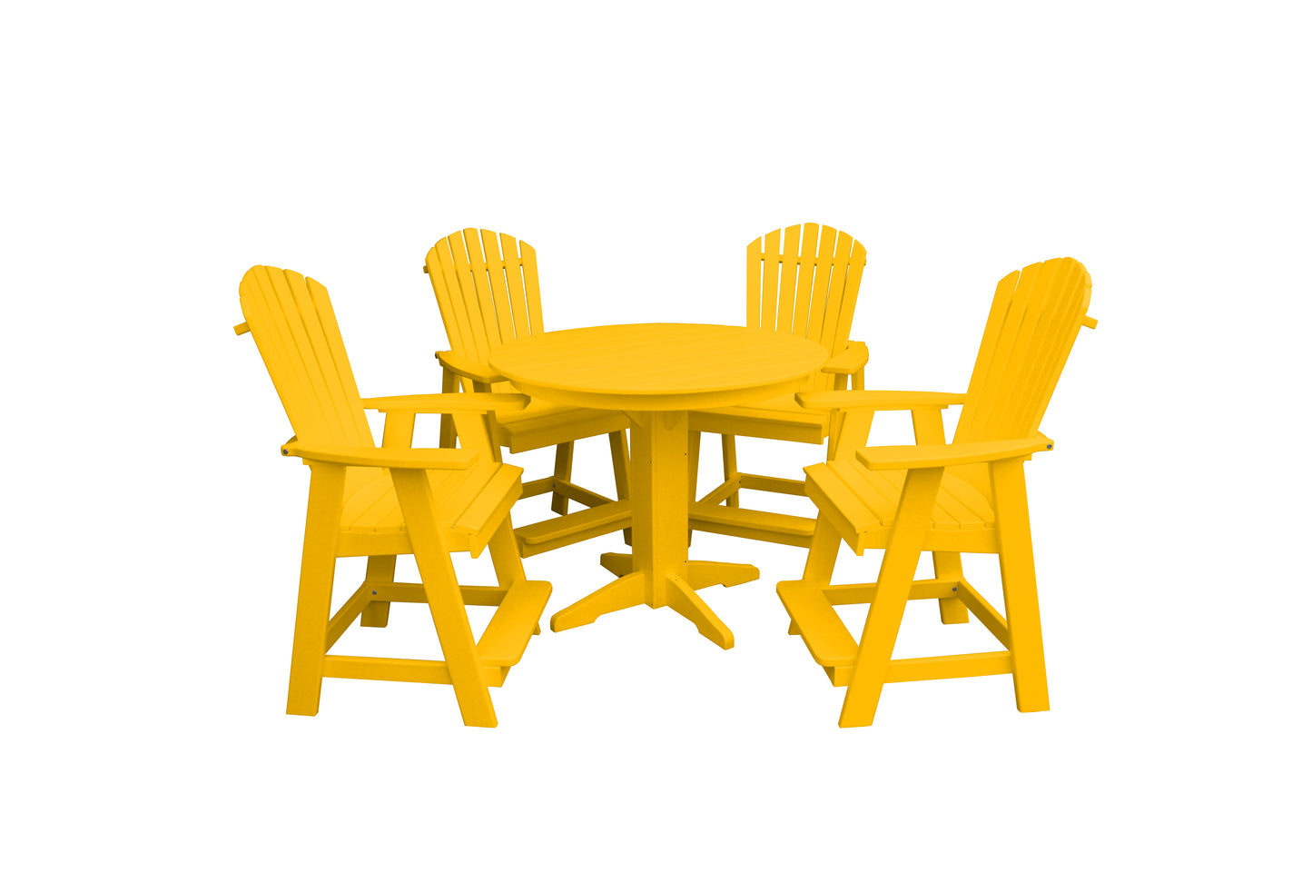 Bryton Park Poly Furniture Recycled Plastic 5 Piece Balcony Table Set  (Counter Height) - LEAD TIME TO SHIP 10 BUSINESS DAYS