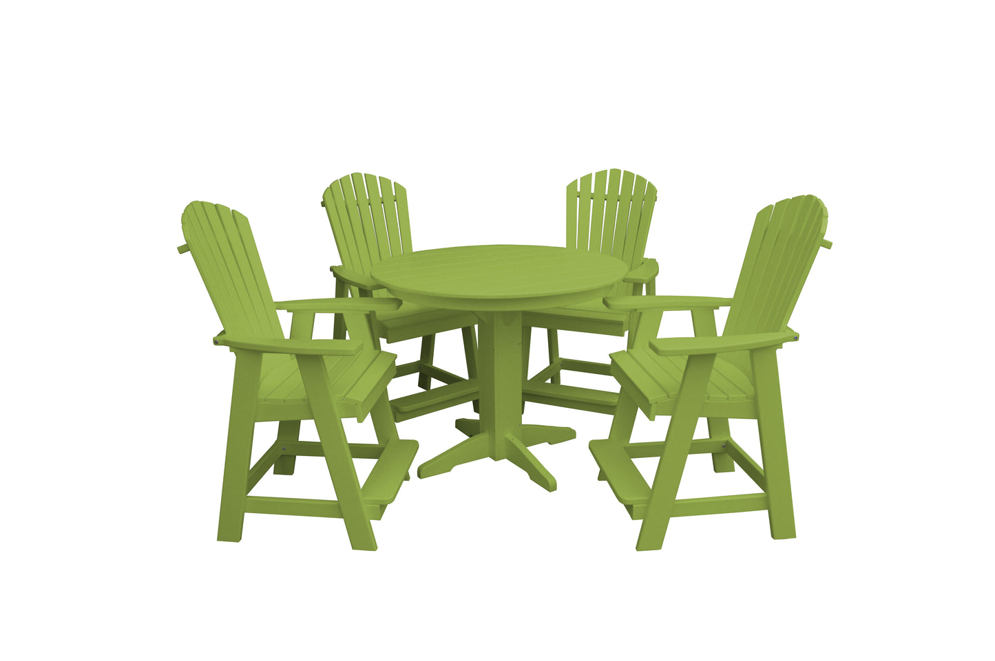 Bryton Park Poly Furniture Recycled Plastic 5 Piece Balcony Table Set  (Counter Height) - LEAD TIME TO SHIP 10 BUSINESS DAYS