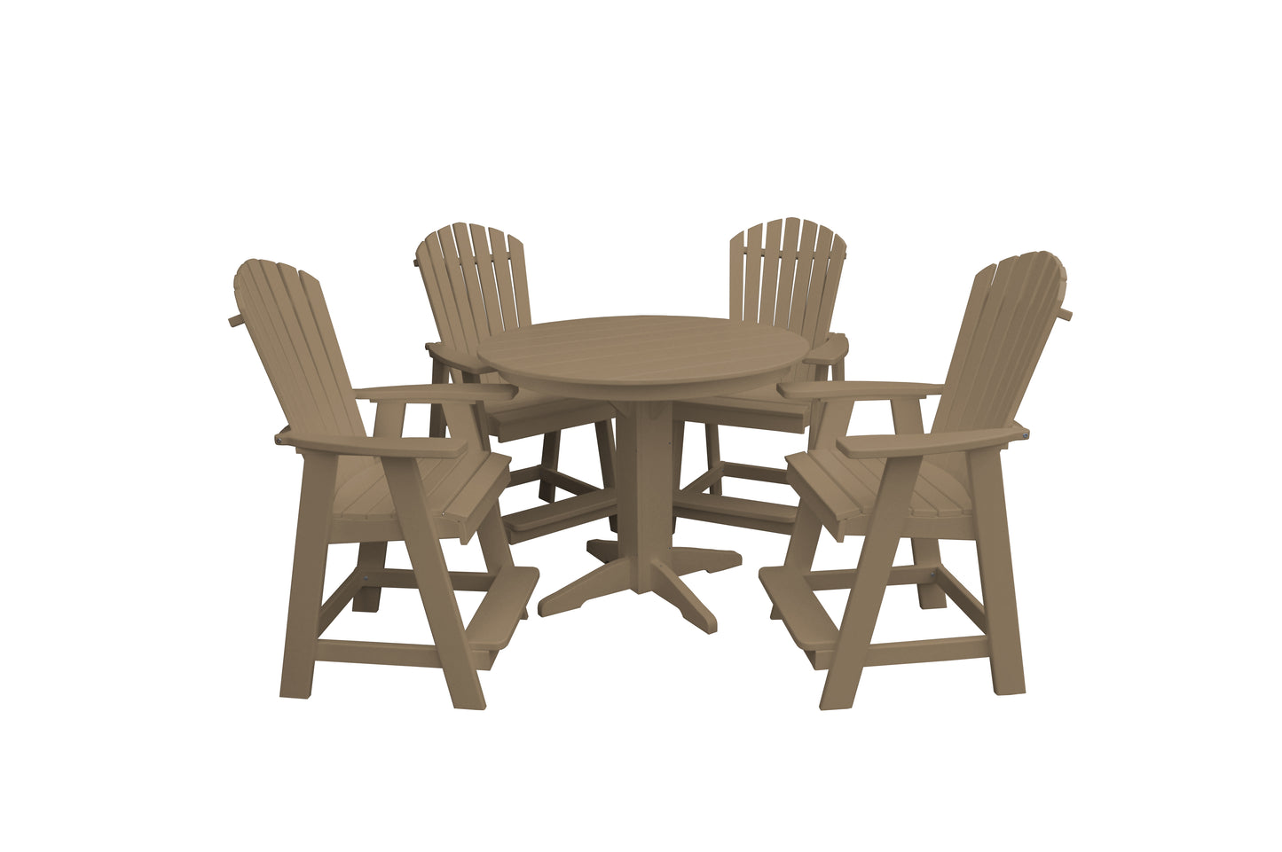 Bryton Park Poly Furniture Recycled Plastic 5 Piece Balcony Table Set  (Counter Height) - LEAD TIME TO SHIP 10 BUSINESS DAYS