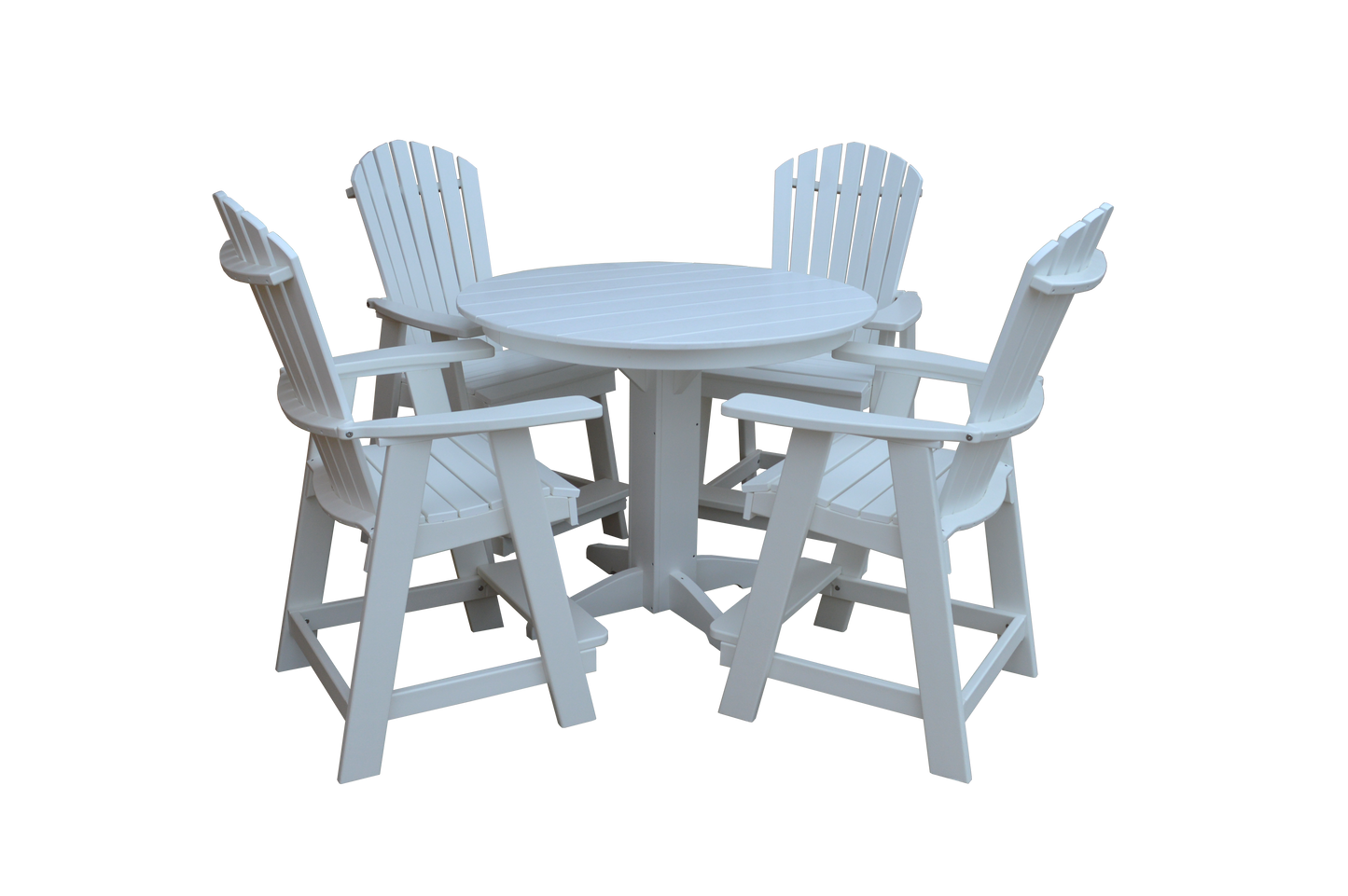 Bryton Park Poly Furniture Recycled Plastic 5 Piece Balcony Table Set  (Counter Height) - LEAD TIME TO SHIP 10 BUSINESS DAYS
