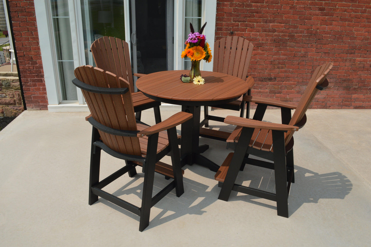 Bryton Park Poly Furniture Recycled Plastic 5 Piece Balcony Table Set  (Counter Height) - LEAD TIME TO SHIP 10 BUSINESS DAYS