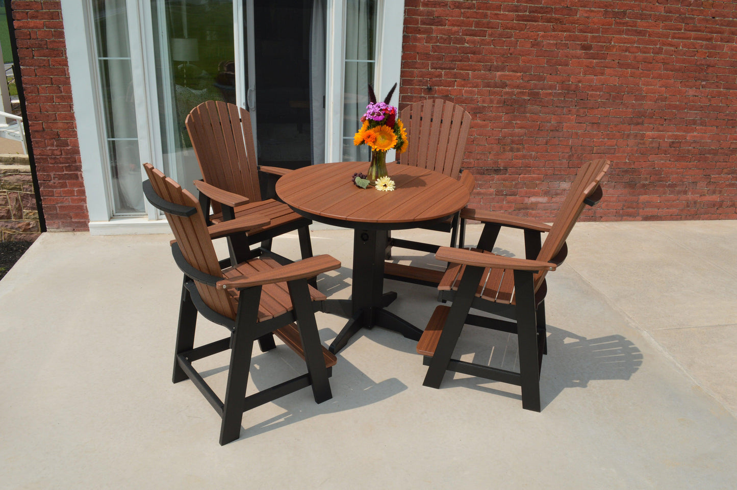 Bryton Park Poly Furniture Recycled Plastic 5 Piece Balcony Table Set  (Counter Height) - LEAD TIME TO SHIP 10 BUSINESS DAYS