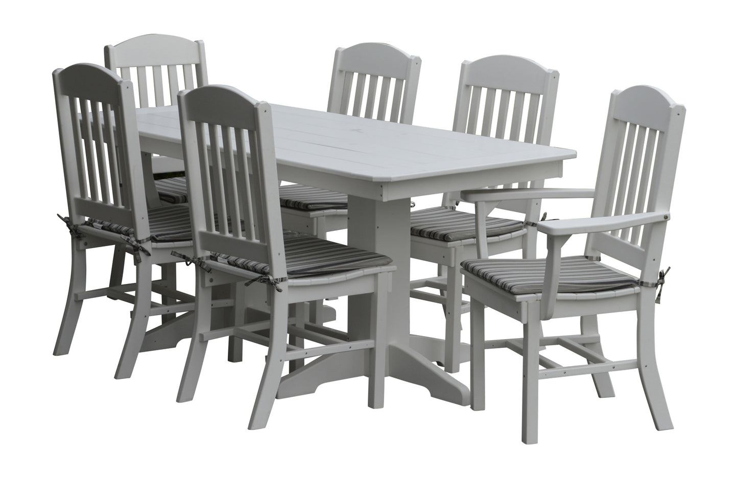 Bryton Park Poly Furniture Recycled Plastic 7 Piece Classic Dining Set - LEAD TIME TO SHIP 3 WEEKS OR LESS