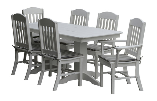 Bryton Park Poly Furniture Recycled Plastic 7 Piece Classic Dining Set - LEAD TIME TO SHIP 3 WEEKS OR LESS