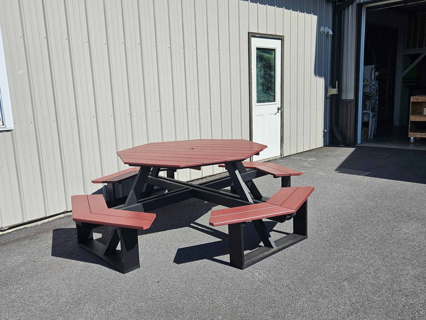 Bryton Park Poly Furniture Recycled Plastic 54" Octagon Walk-In Picnic Table - LEAD TIME TO SHIP 10 BUSINESS DAYS
