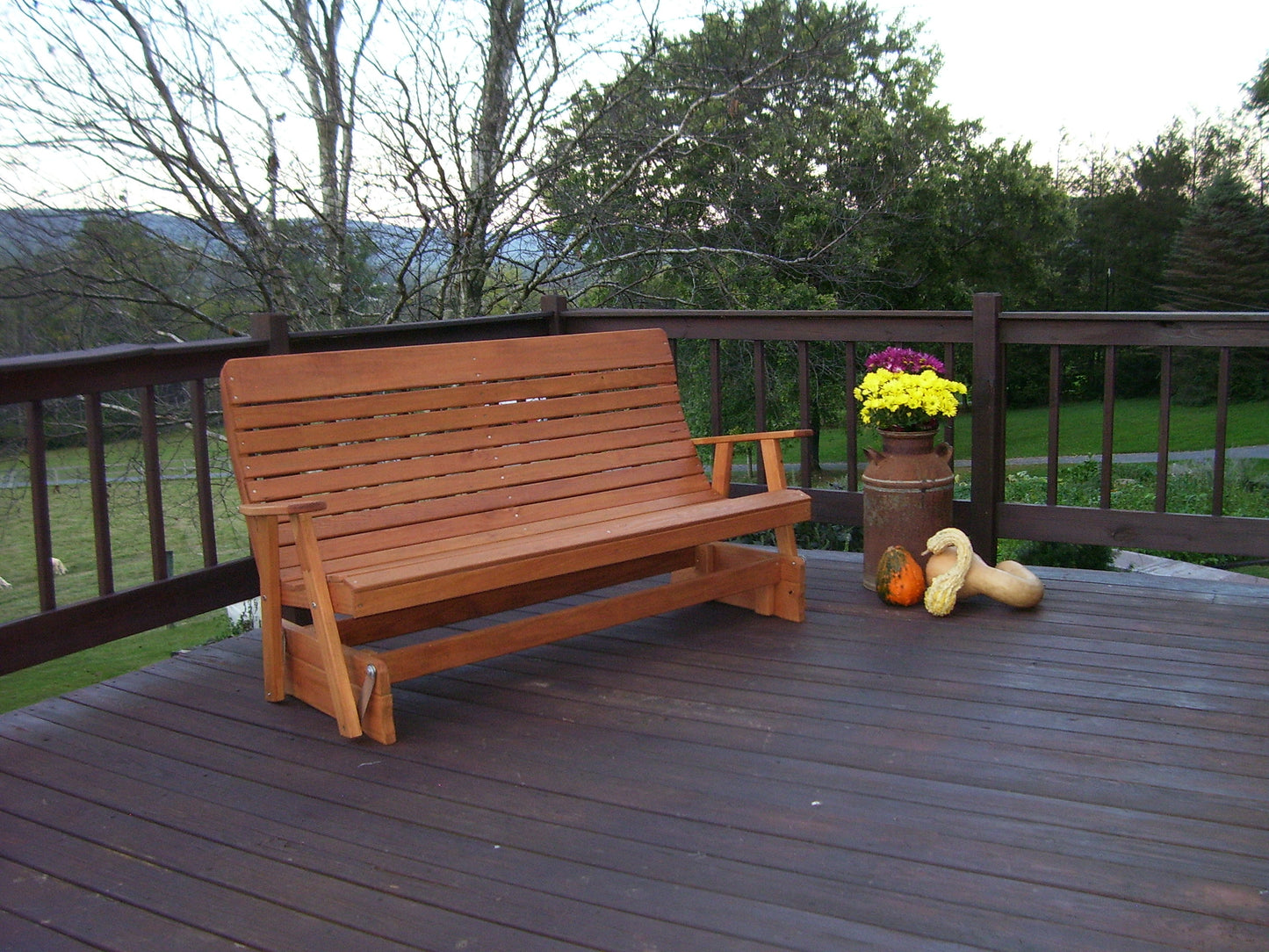 A&L Furniture Co. Pressure Treated Pine 6' Highback Glider - LEAD TIME TO SHIP 10 BUSINESS DAYS