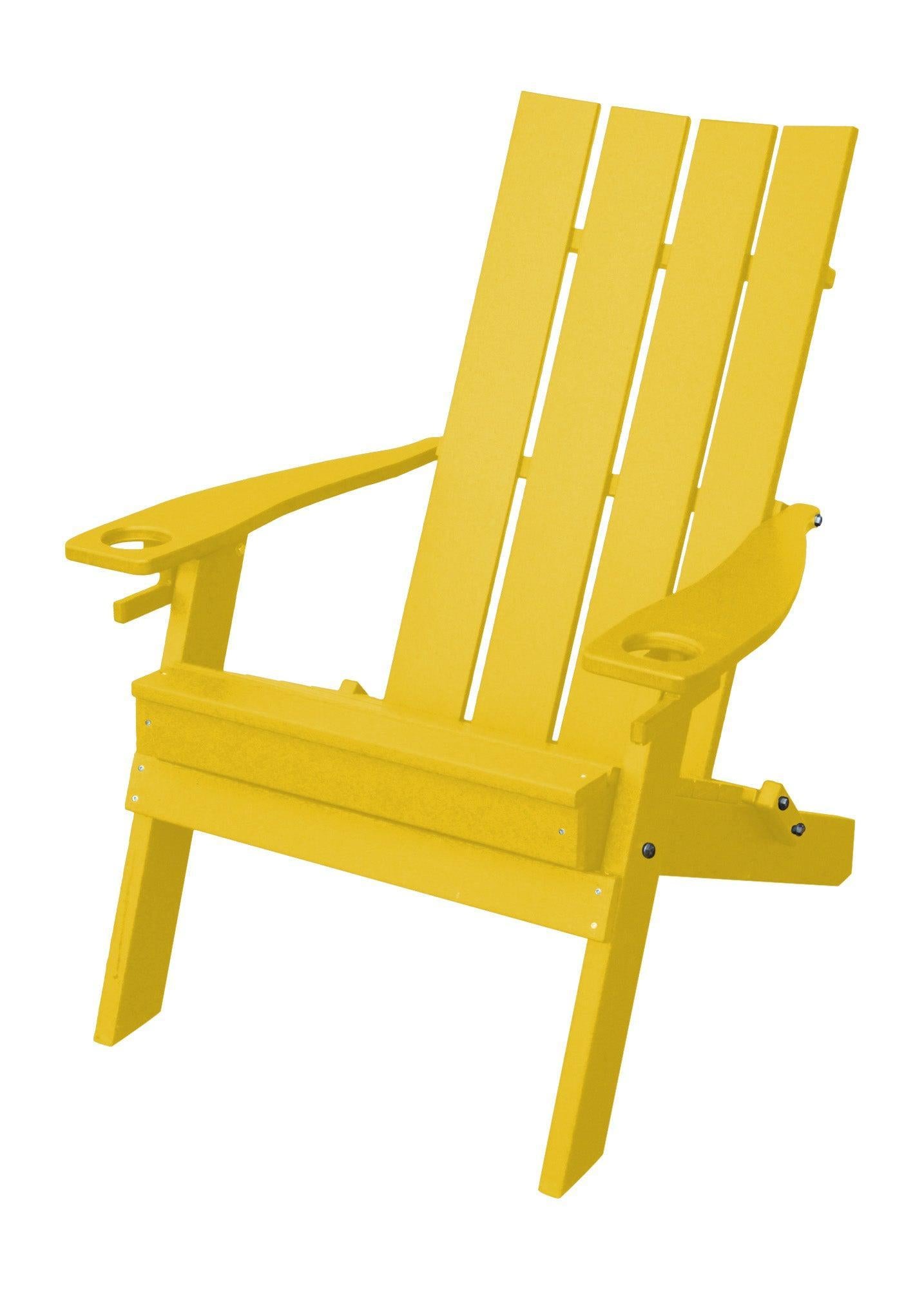 Bryton Park Poly Furniture  Amish Made Poly Hampton Folding Adirondack Chair w/2 cupholders - LEAD TIME TO SHIP 10 BUSINESS DAYS