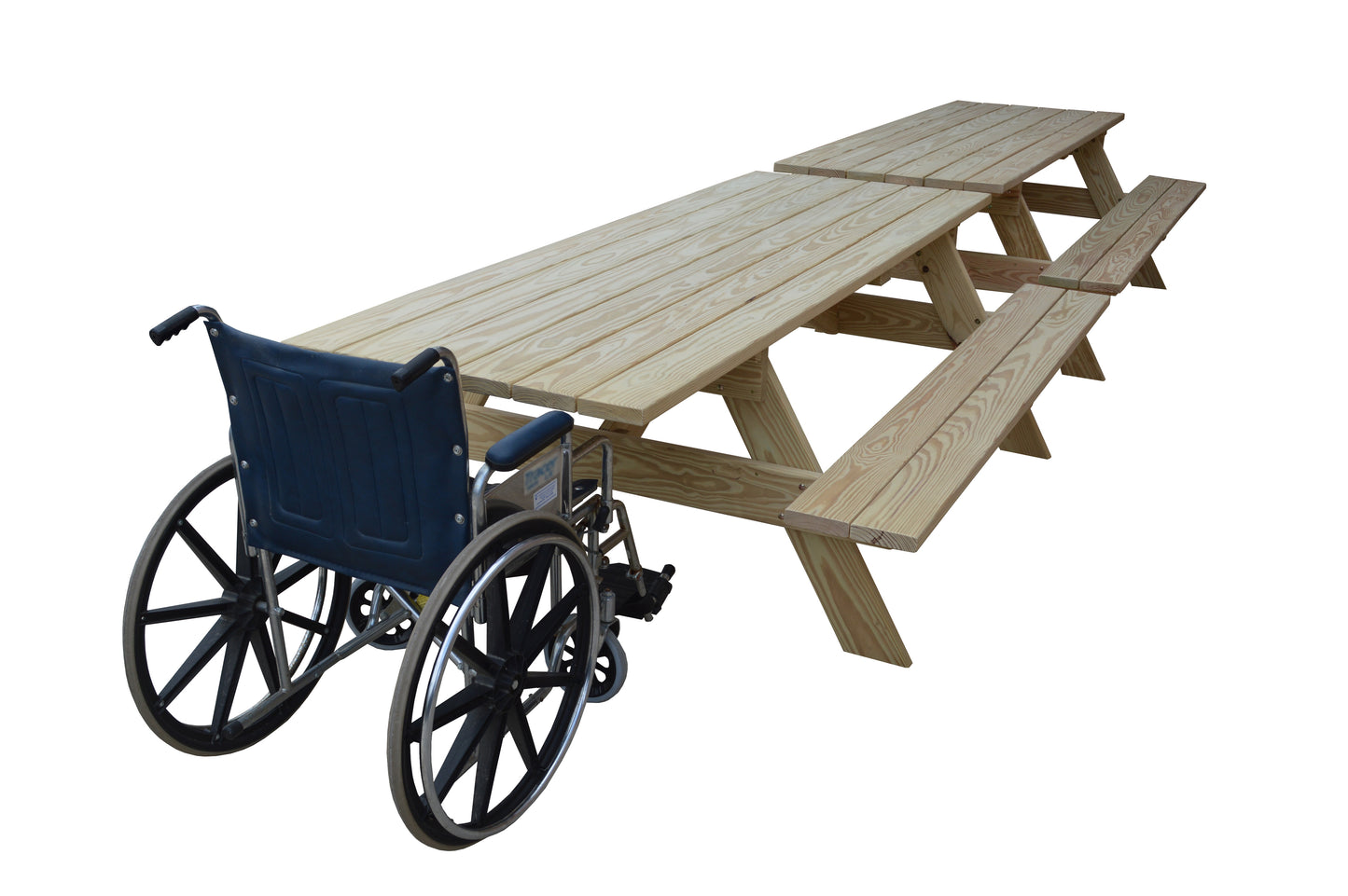 A&L Furniture Co. Heavy Duty ADA Compliant Commercial Pressure Treated Pine Park Picnic Table  - LEAD TIME TO SHIP 10 BUSINESS DAYS