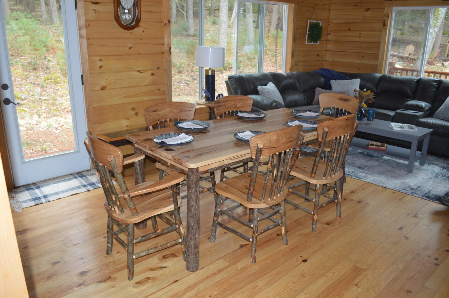 A&L Furniture Co. Timberlux Rustic Hickory 6' Farm Table - LEAD TIME TO SHIP 10 BUSINESS DAYS