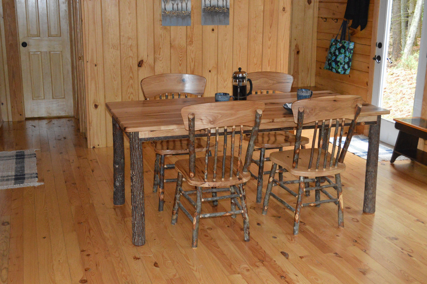 A&L Furniture Co. Timberlux Rustic Hickory 6' Farm Table - LEAD TIME TO SHIP 10 BUSINESS DAYS