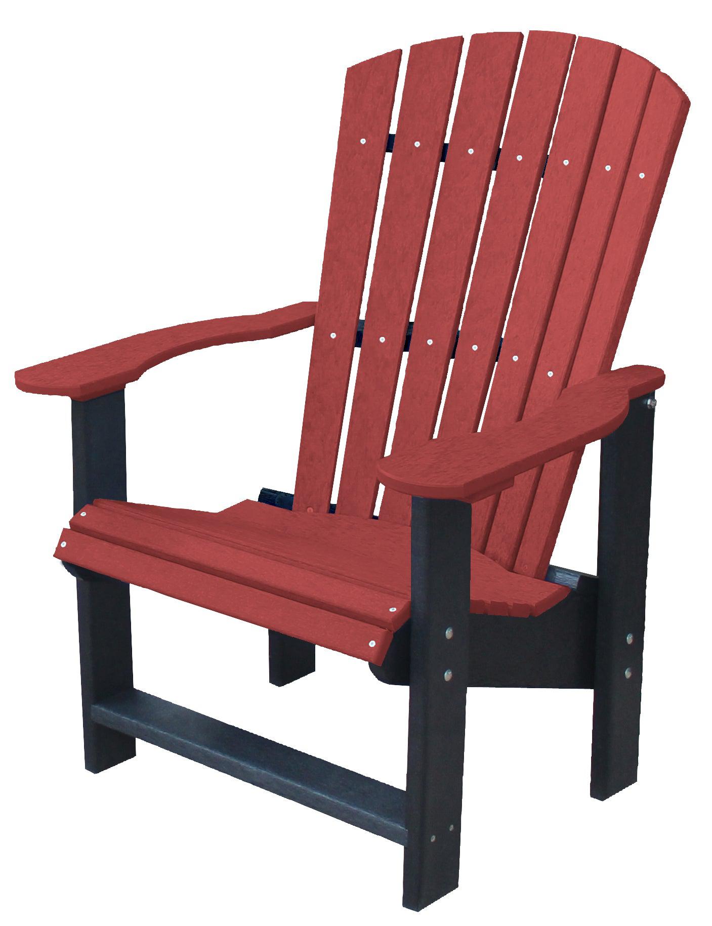 Wildridge LCC-112 Recycled Plastic Heritage Upright Adirondack Chair with Elevated Seat Height (QUICK SHIP) - LEAD TIME TO SHIP 3 TO 4 BUSINESS DAYS