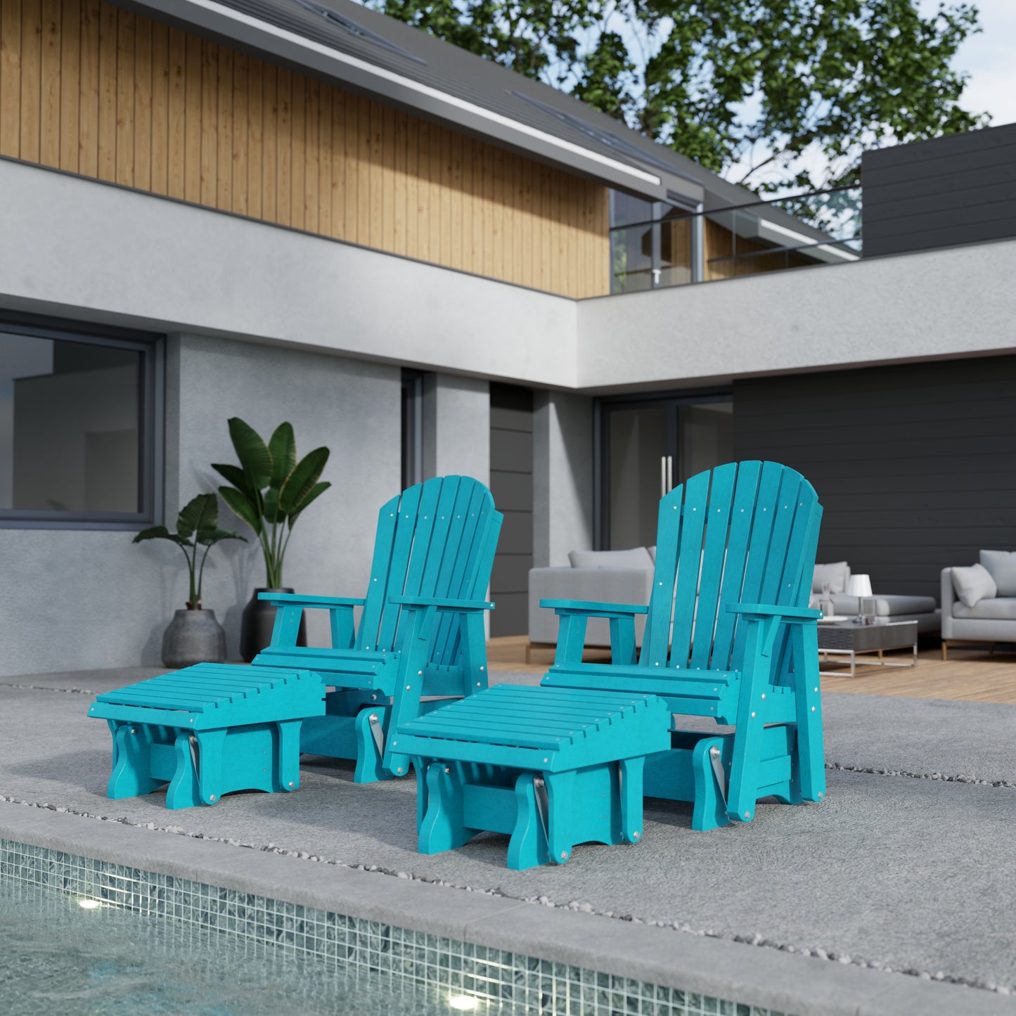 Wildridge Recycled Plastic Heritage Gliding Footrest (QUICK SHIP) - LEAD TIME TO SHIP 5 BUSINESS DAYS OR LESS