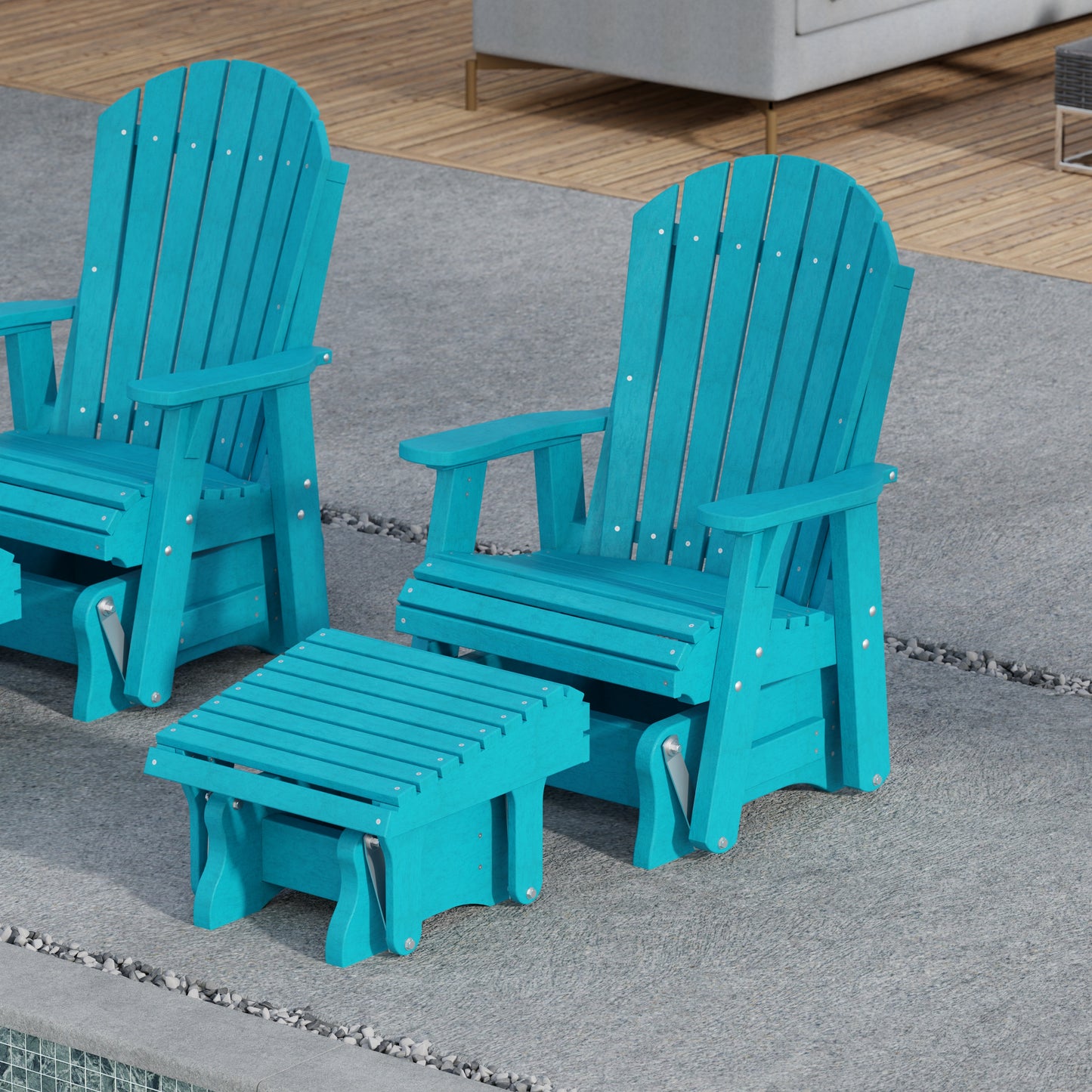 Wildridge Recycled Plastic Heritage Gliding Footrest (QUICK SHIP) - LEAD TIME TO SHIP 5 BUSINESS DAYS OR LESS