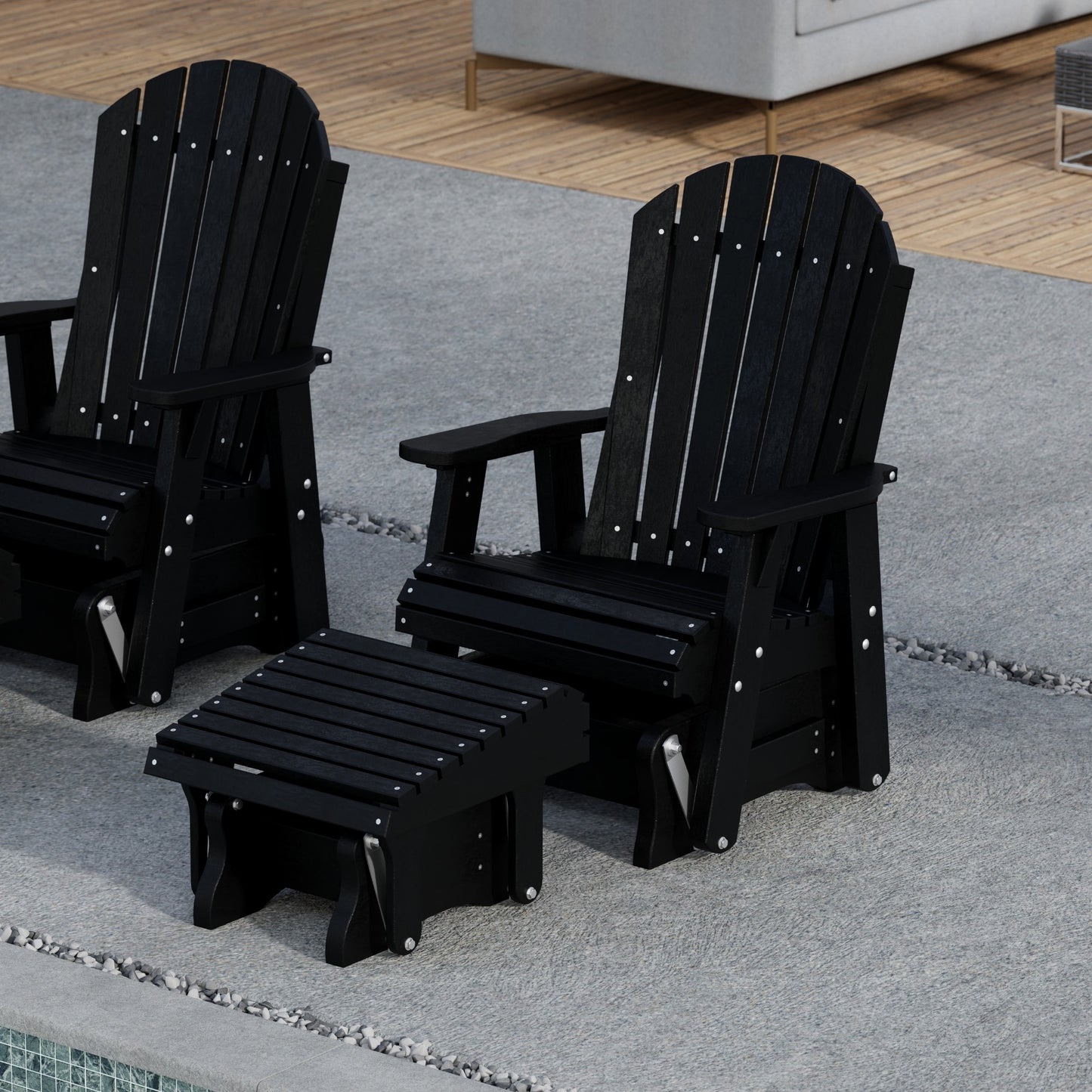 Wildridge Recycled Plastic Heritage Gliding Footrest (QUICK SHIP) - LEAD TIME TO SHIP 5 BUSINESS DAYS OR LESS