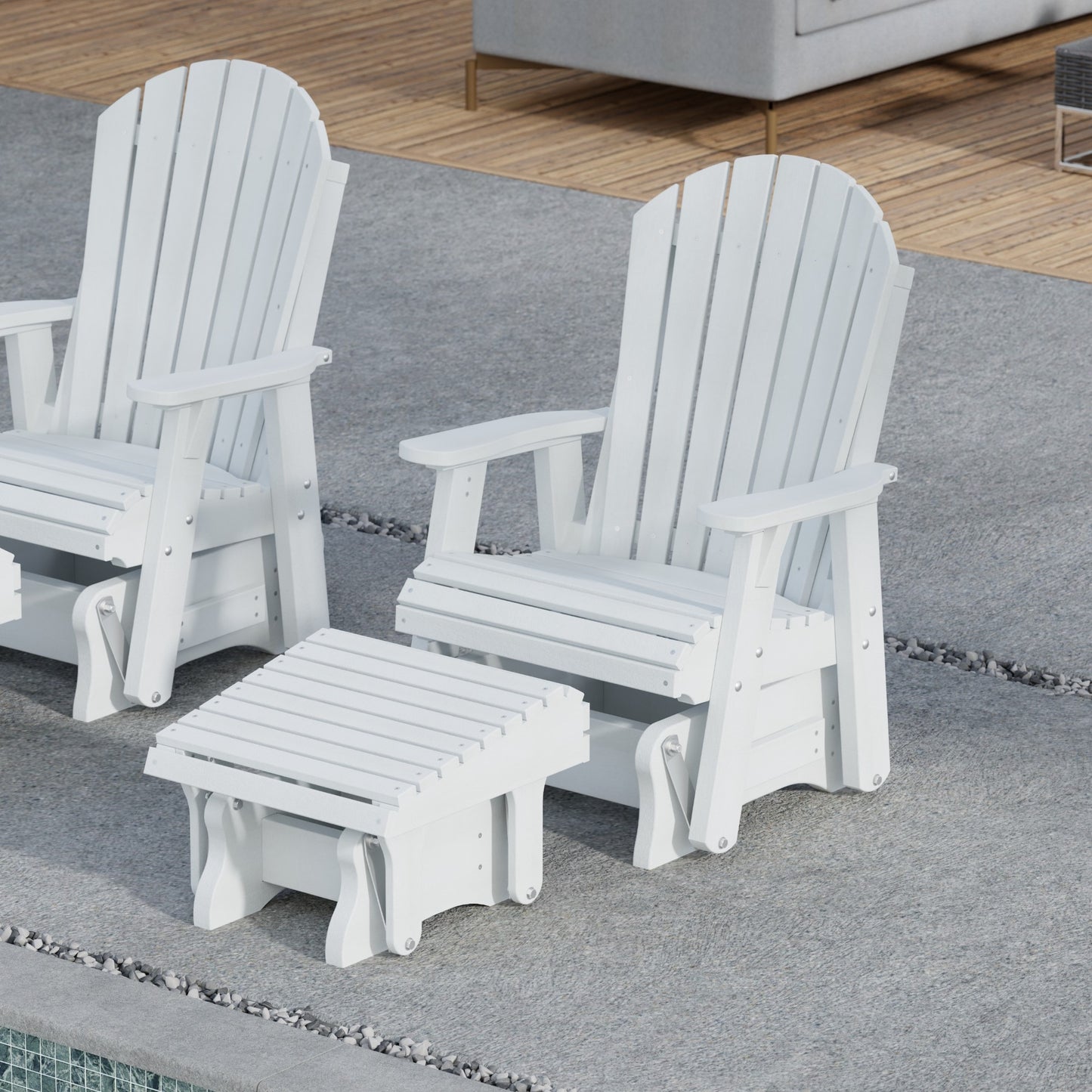 Wildridge Recycled Plastic Heritage Gliding Footrest (QUICK SHIP) - LEAD TIME TO SHIP 5 BUSINESS DAYS OR LESS