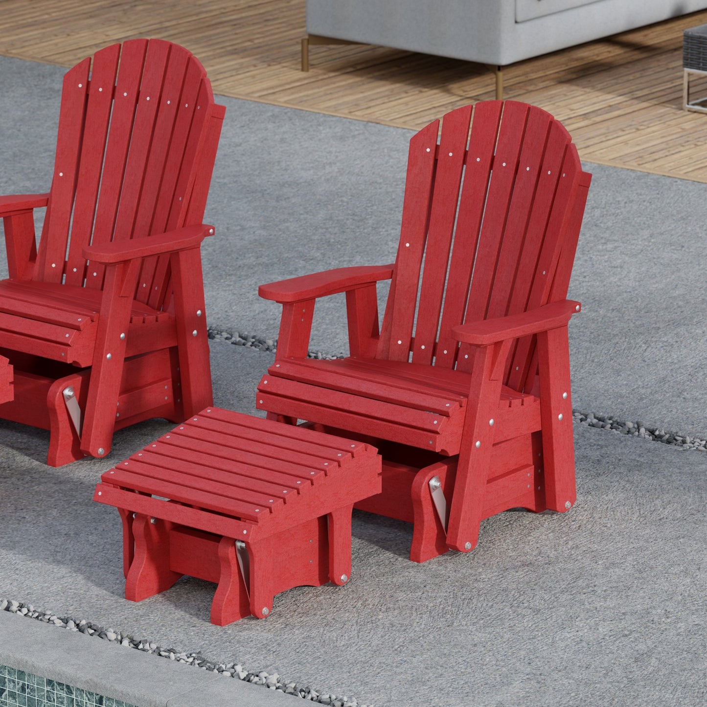 Wildridge Recycled Plastic Heritage Gliding Footrest (QUICK SHIP) - LEAD TIME TO SHIP 5 BUSINESS DAYS OR LESS