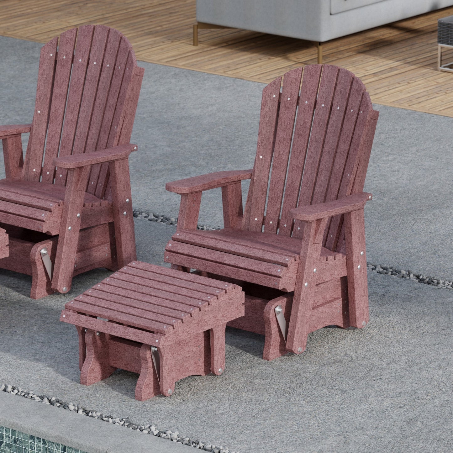 Wildridge Recycled Plastic Heritage Gliding Footrest (QUICK SHIP) - LEAD TIME TO SHIP 5 BUSINESS DAYS OR LESS