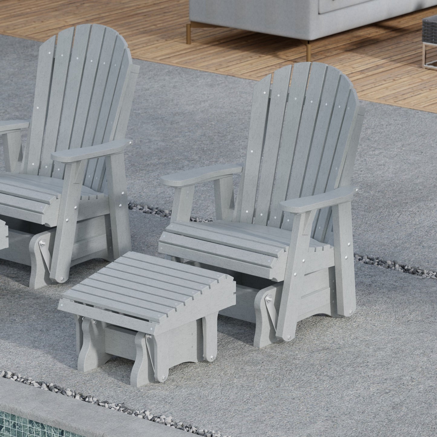 Wildridge Recycled Plastic Heritage Gliding Footrest (QUICK SHIP) - LEAD TIME TO SHIP 5 BUSINESS DAYS OR LESS