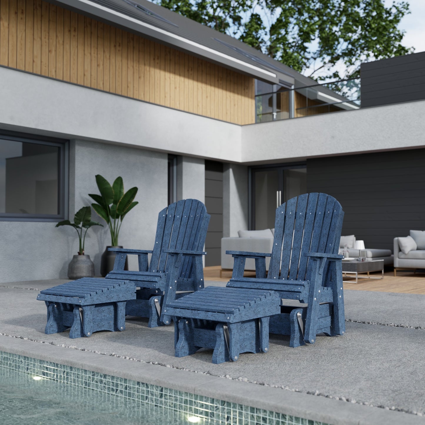 Wildridge Recycled Plastic Heritage Gliding Footrest (QUICK SHIP) - LEAD TIME TO SHIP 5 BUSINESS DAYS OR LESS