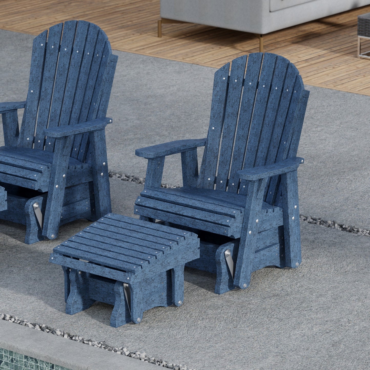 Wildridge Recycled Plastic Heritage Gliding Footrest (QUICK SHIP) - LEAD TIME TO SHIP 5 BUSINESS DAYS OR LESS