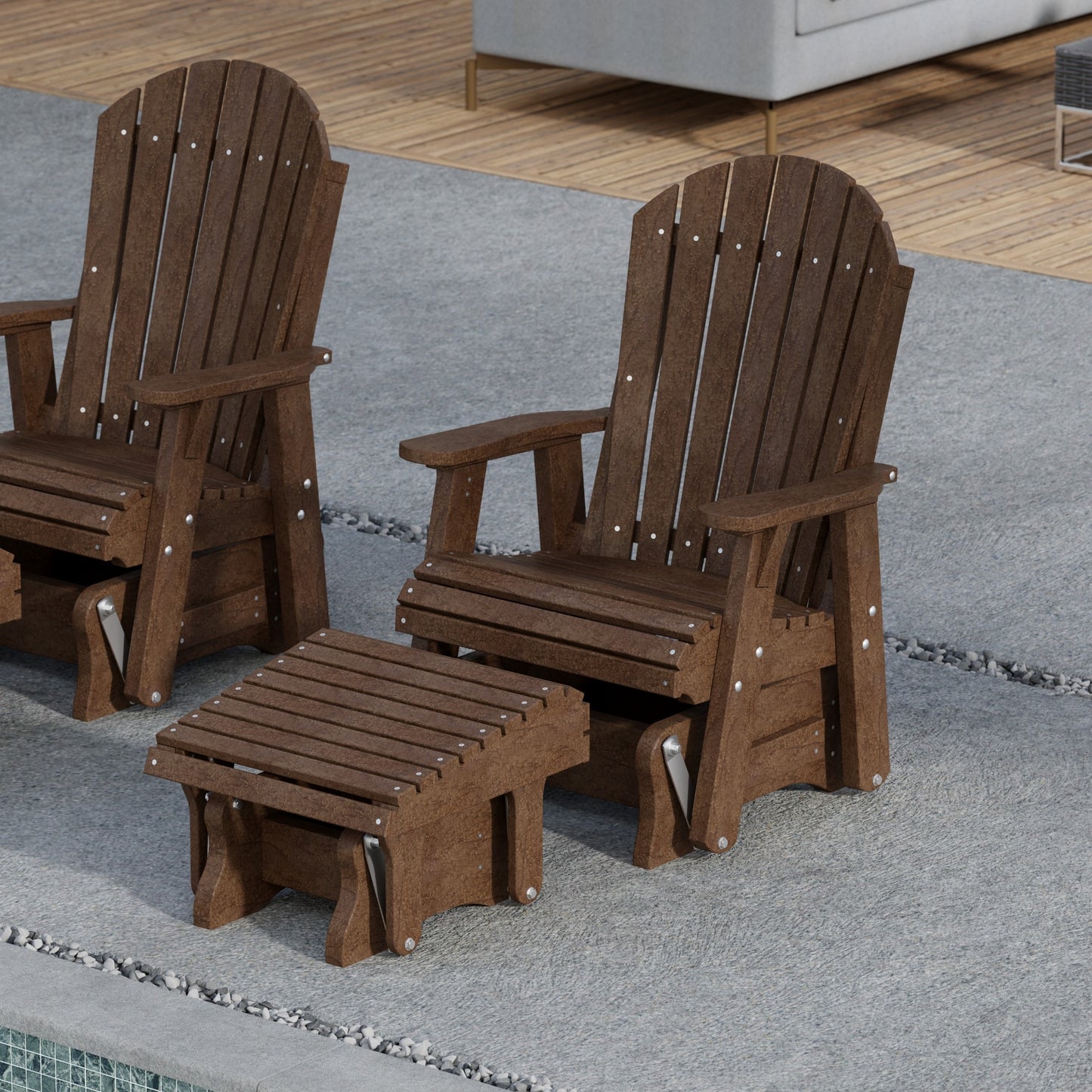 Wildridge Recycled Plastic Heritage Gliding Footrest (QUICK SHIP) - LEAD TIME TO SHIP 5 BUSINESS DAYS OR LESS