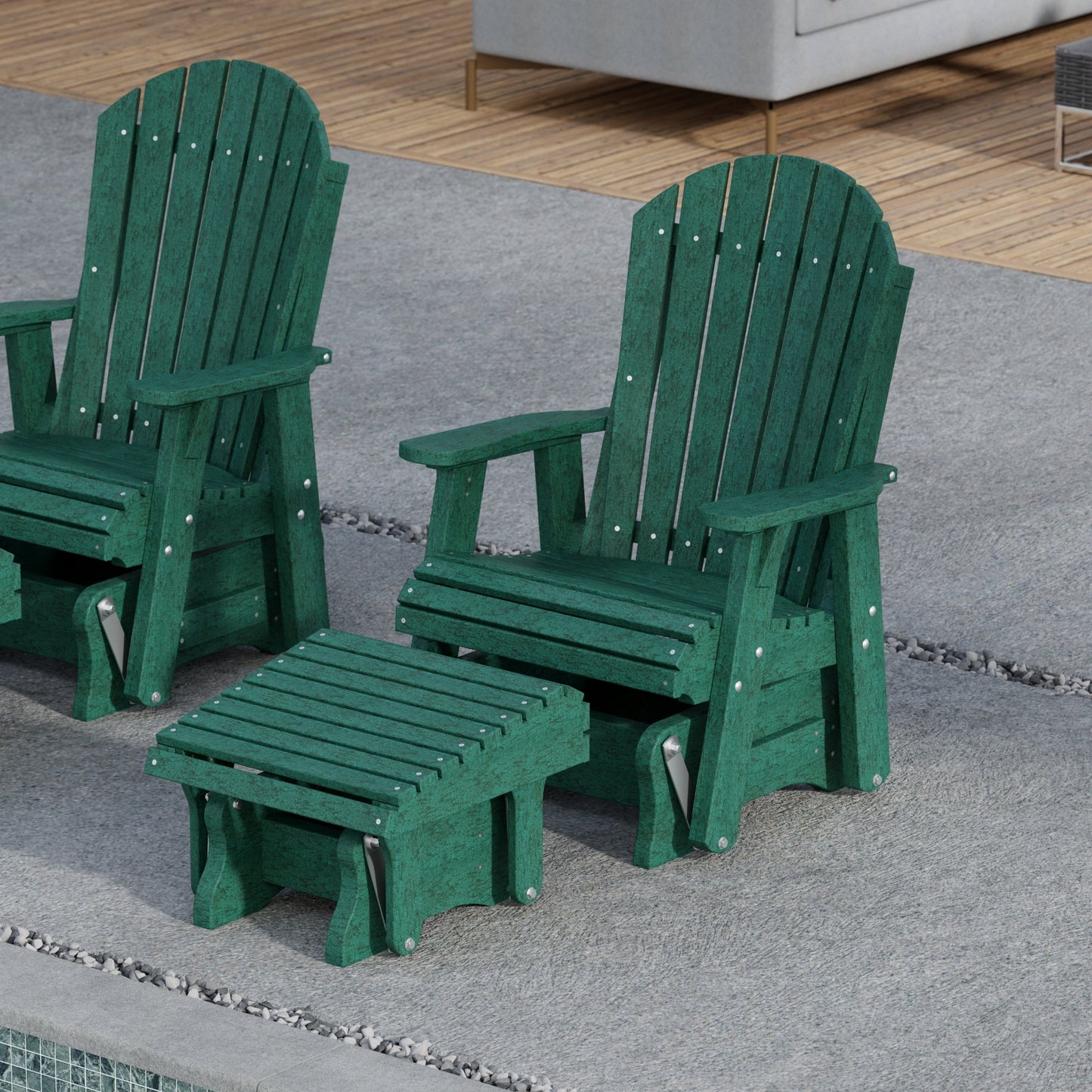 Wildridge Recycled Plastic Heritage Gliding Footrest (QUICK SHIP) - LEAD TIME TO SHIP 5 BUSINESS DAYS OR LESS