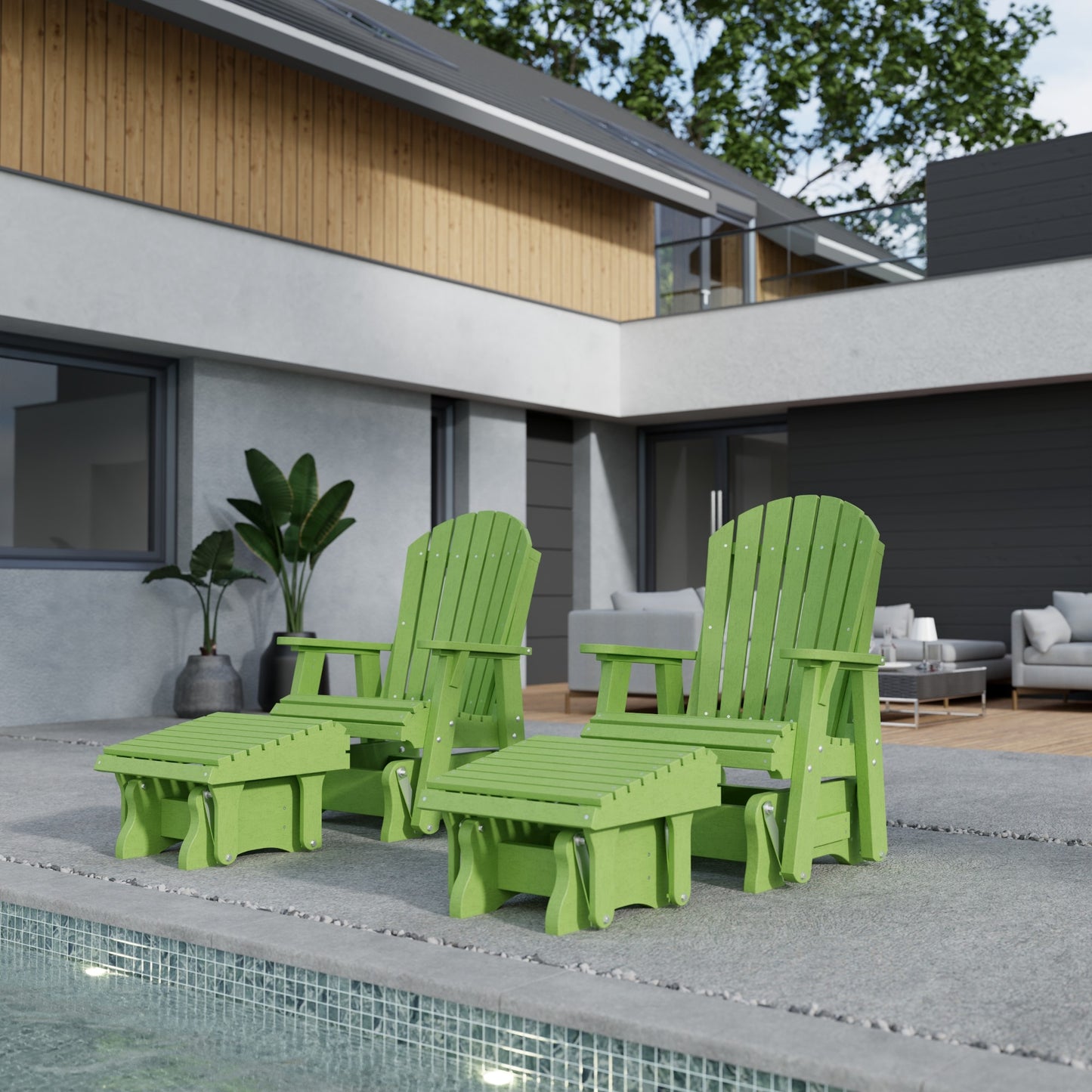 Wildridge Recycled Plastic Heritage Gliding Footrest (QUICK SHIP) - LEAD TIME TO SHIP 5 BUSINESS DAYS OR LESS
