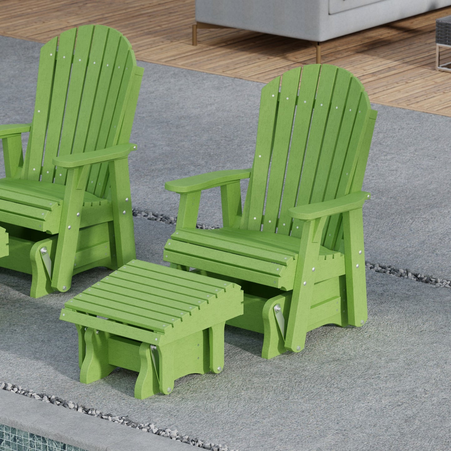 Wildridge Recycled Plastic Heritage Gliding Footrest (QUICK SHIP) - LEAD TIME TO SHIP 5 BUSINESS DAYS OR LESS