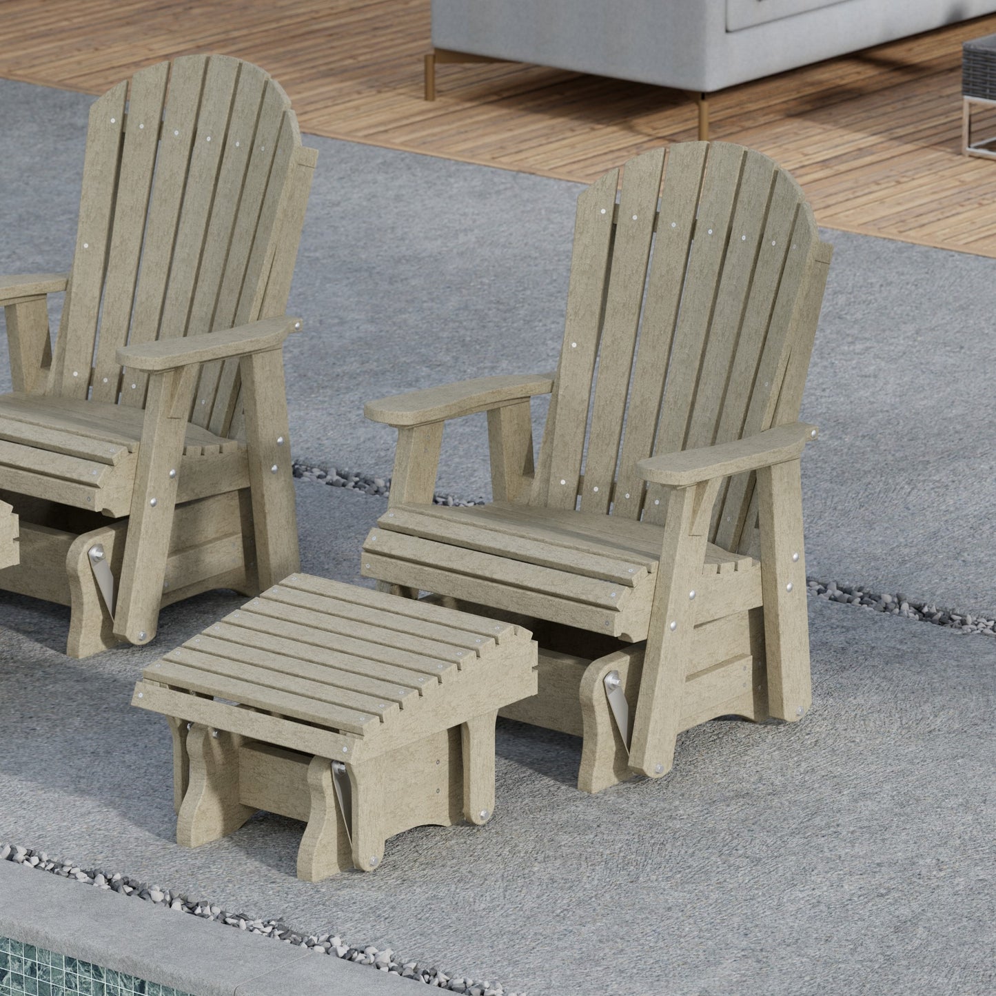 Wildridge Recycled Plastic Heritage Gliding Footrest (QUICK SHIP) - LEAD TIME TO SHIP 5 BUSINESS DAYS OR LESS