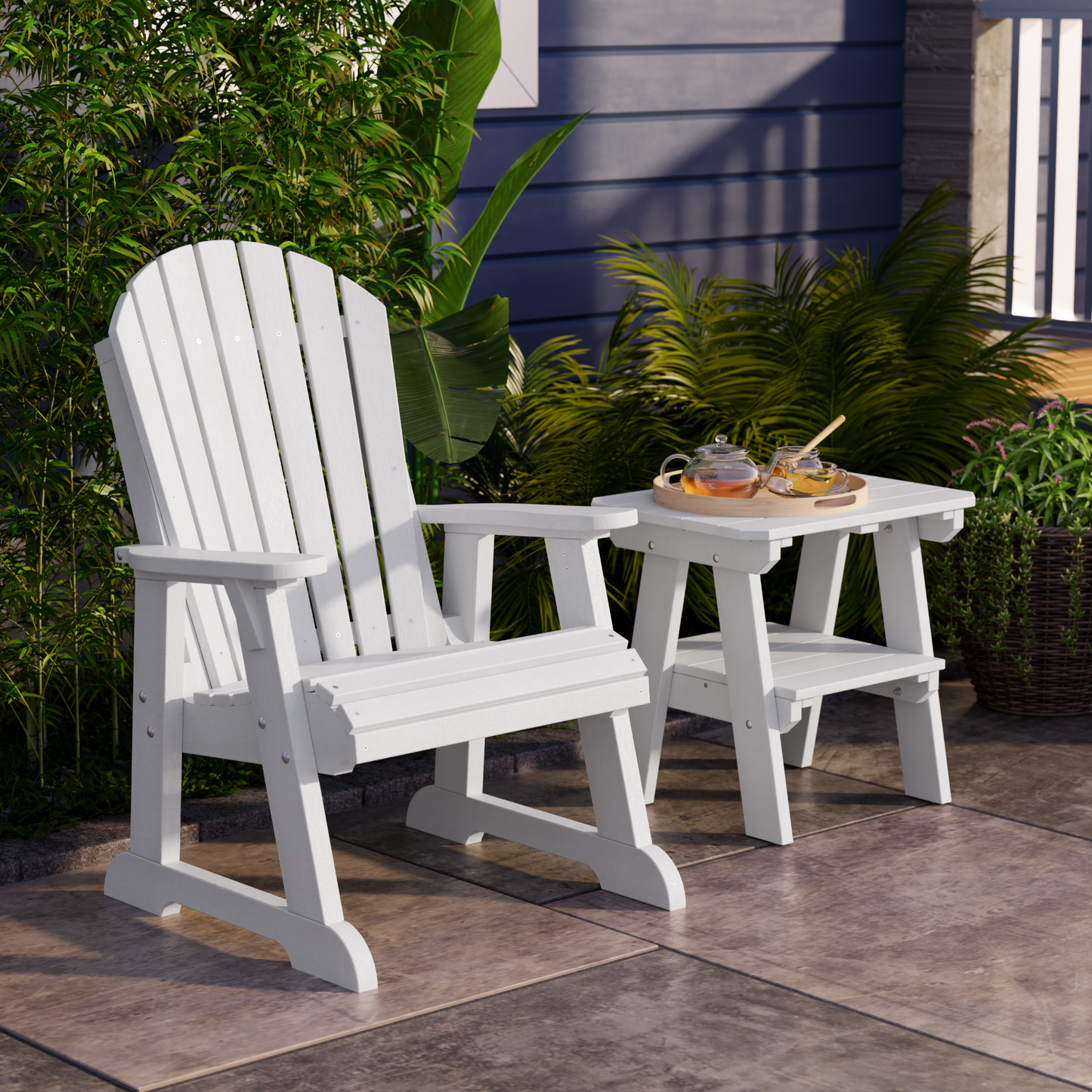 Wildridge Outdoor Recycled Plastic Heritage 2 Tier End Table - LEAD TIME TO SHIP 4 TO 6 WEEKS