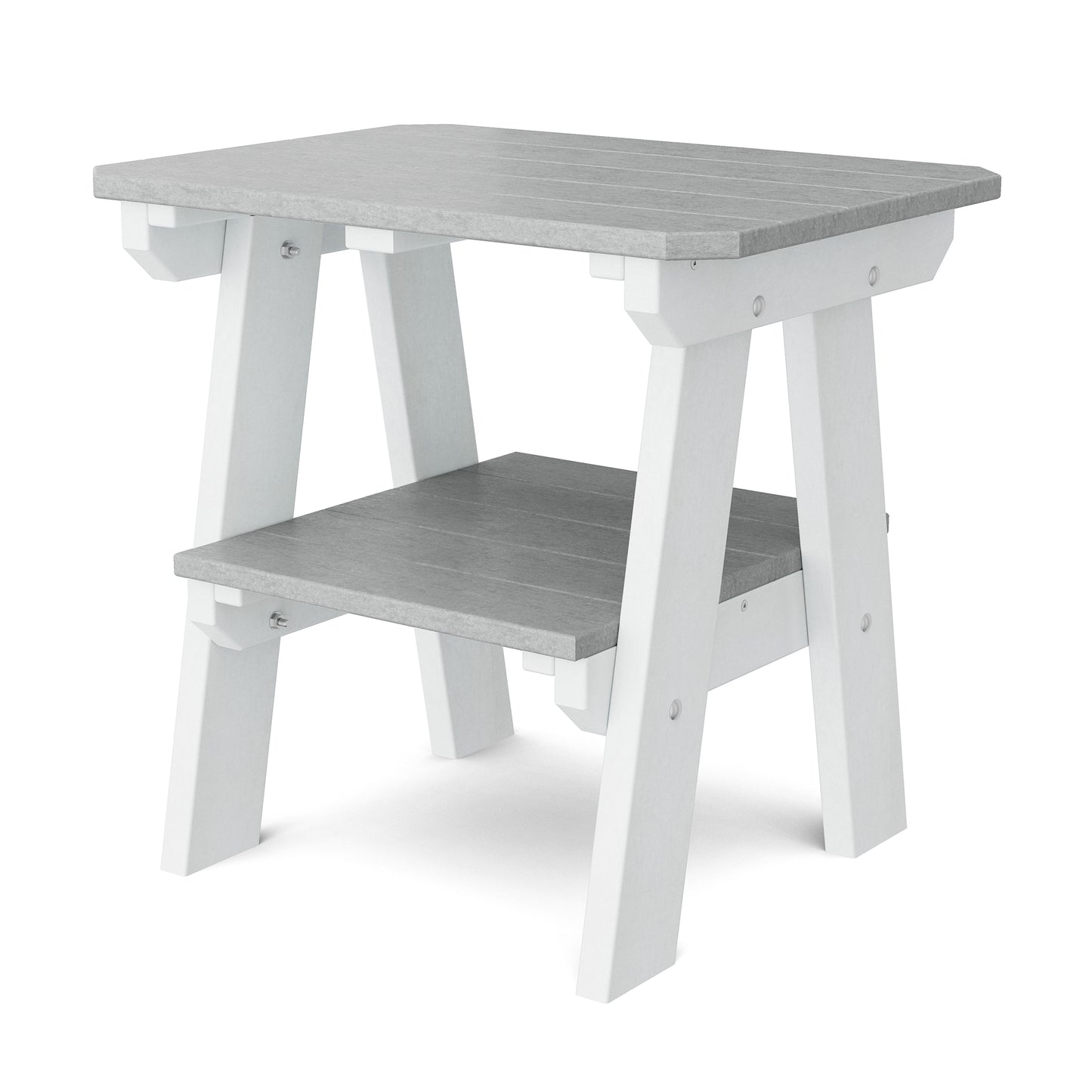 Wildridge Outdoor Recycled Plastic Heritage 2 Tier End Table - LEAD TIME TO SHIP 4 TO 6 WEEKS