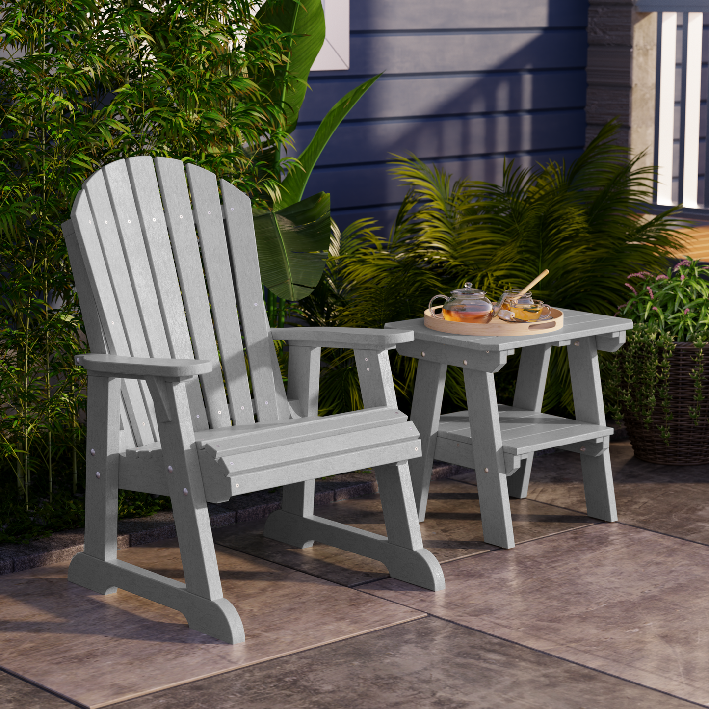 Wildridge Outdoor Recycled Plastic Heritage 2 Tier End Table - LEAD TIME TO SHIP 4 TO 6 WEEKS