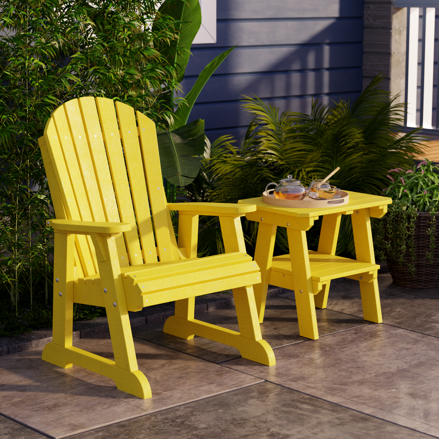Wildridge Outdoor Recycled Plastic Heritage 2 Tier End Table - LEAD TIME TO SHIP 4 TO 6 WEEKS