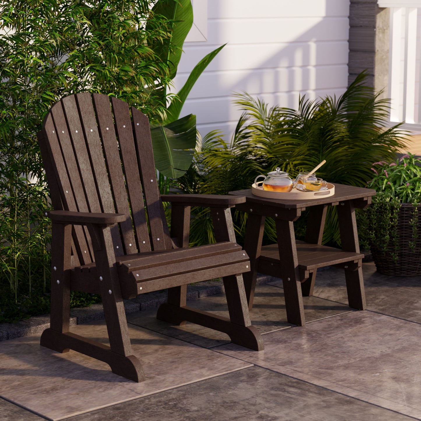 Wildridge Outdoor Recycled Plastic Heritage 2 Tier End Table - LEAD TIME TO SHIP 4 TO 6 WEEKS