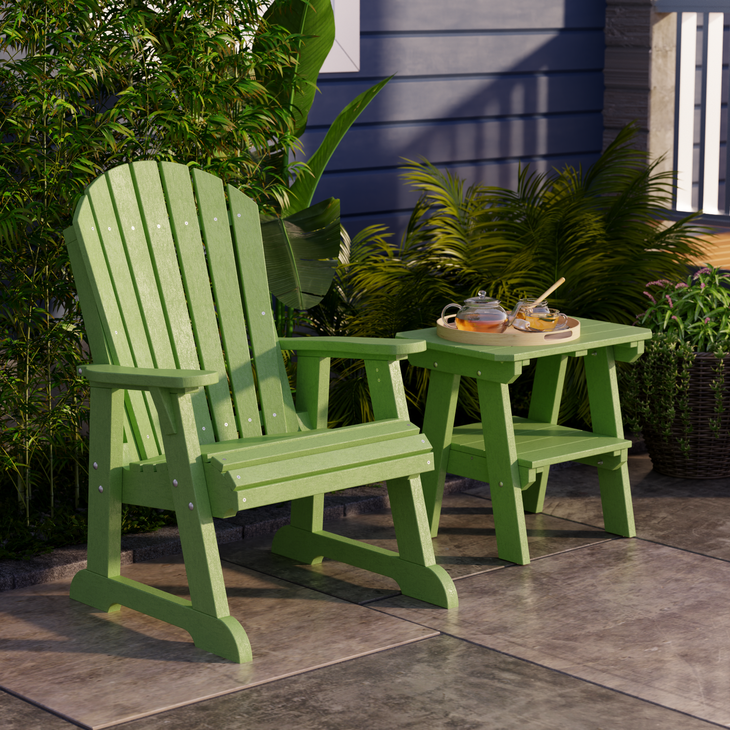 Wildridge Outdoor Recycled Plastic Heritage 2 Tier End Table - LEAD TIME TO SHIP 4 TO 6 WEEKS